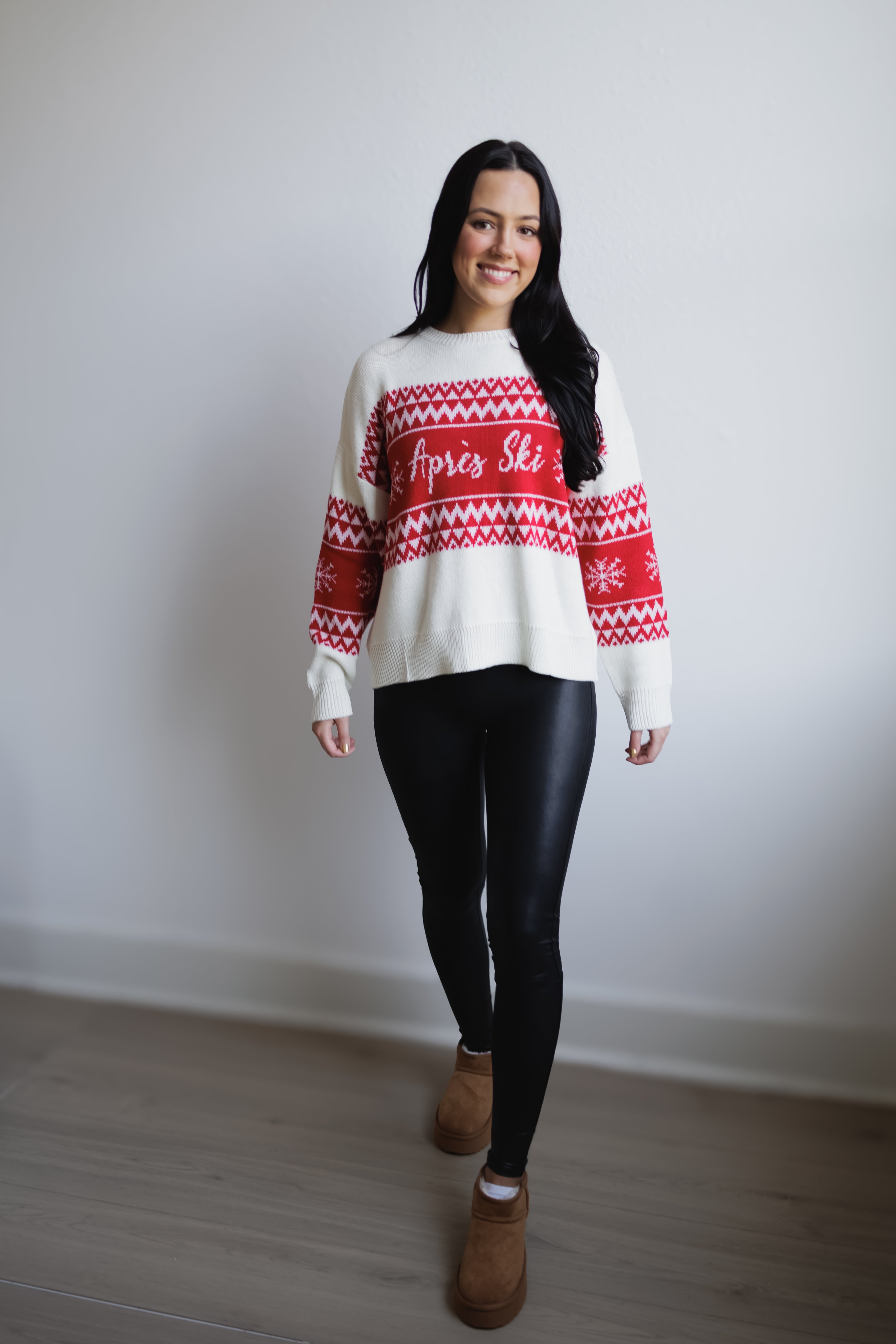 Apres Ski Sweater - Cream/Red