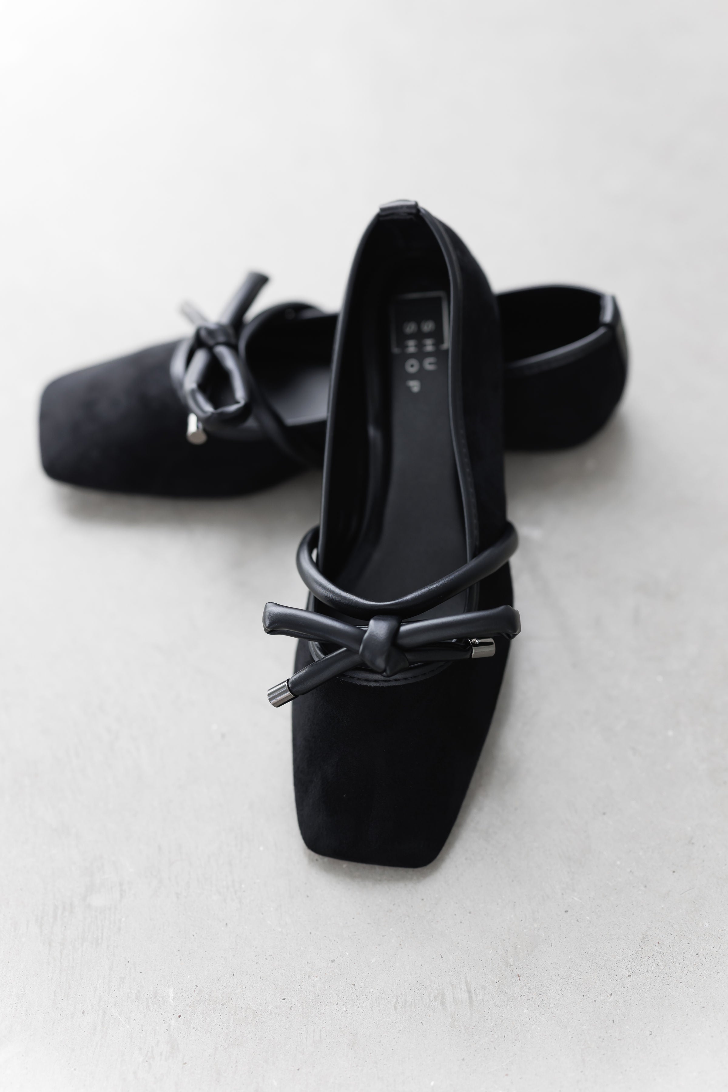 ShuShop: Adriana Flat - Black Suede