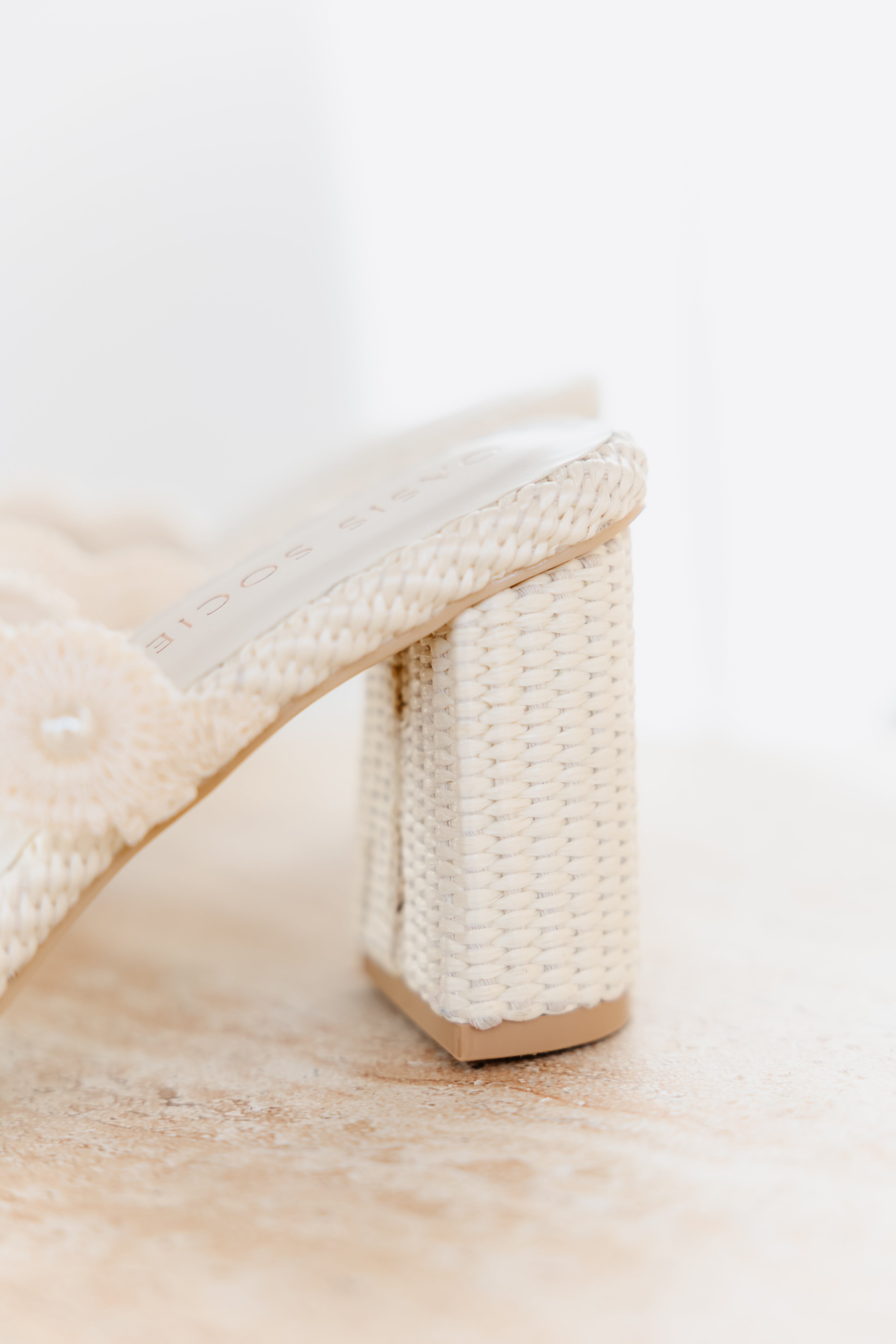 Helena Pearl Raffia Heel