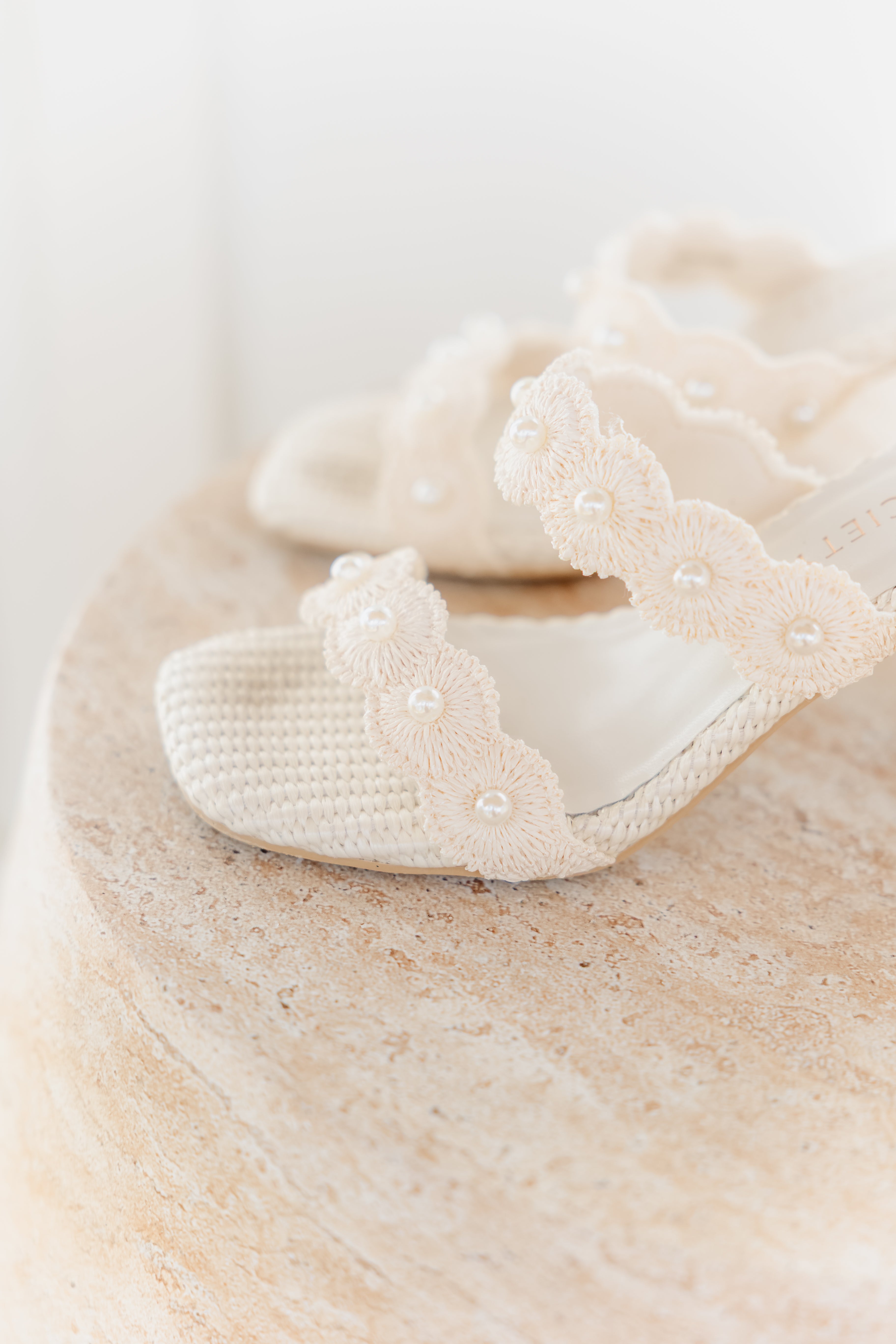 Helena Pearl Raffia Heel