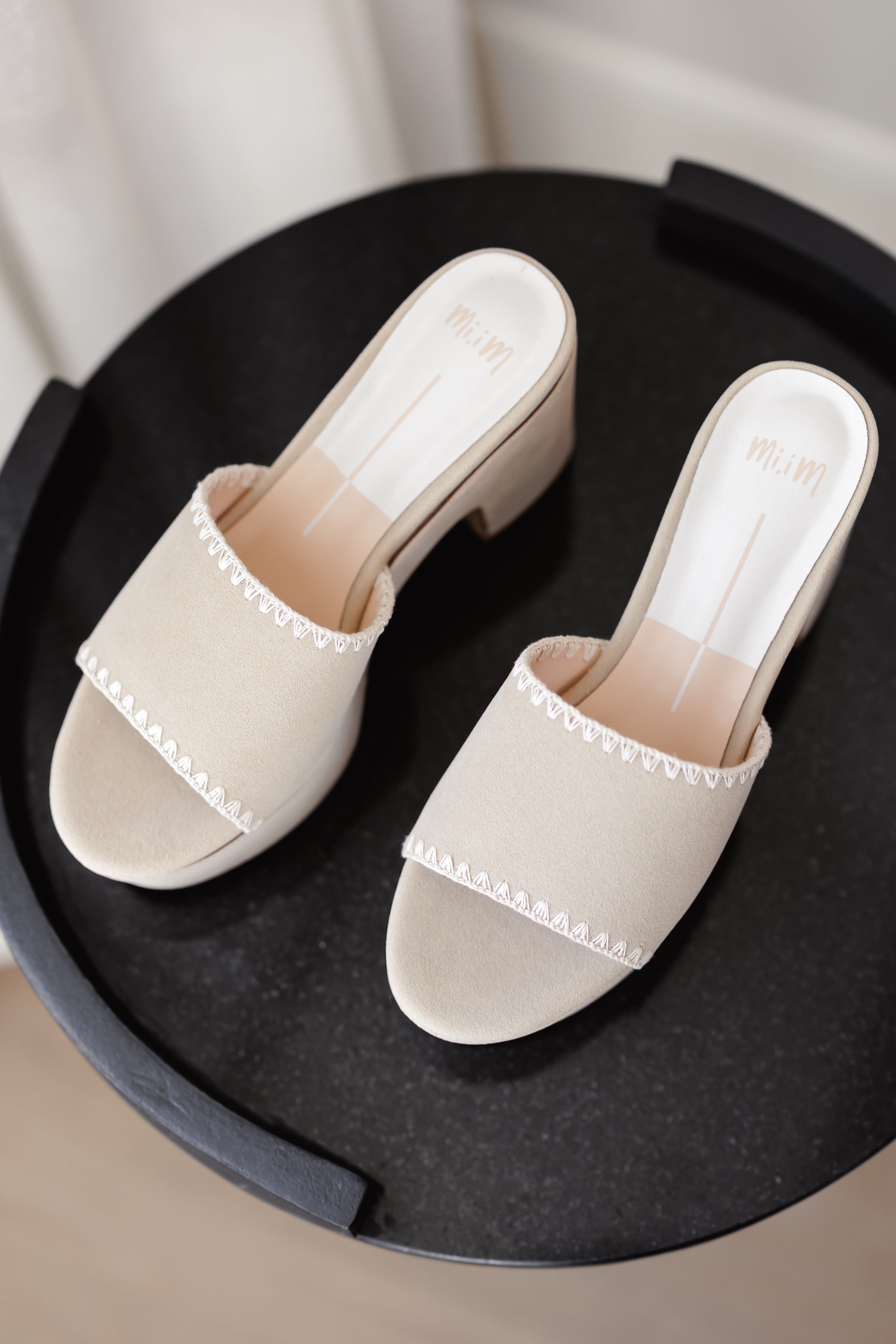 Mi.iM: Sydney Platform Sandal - Beige