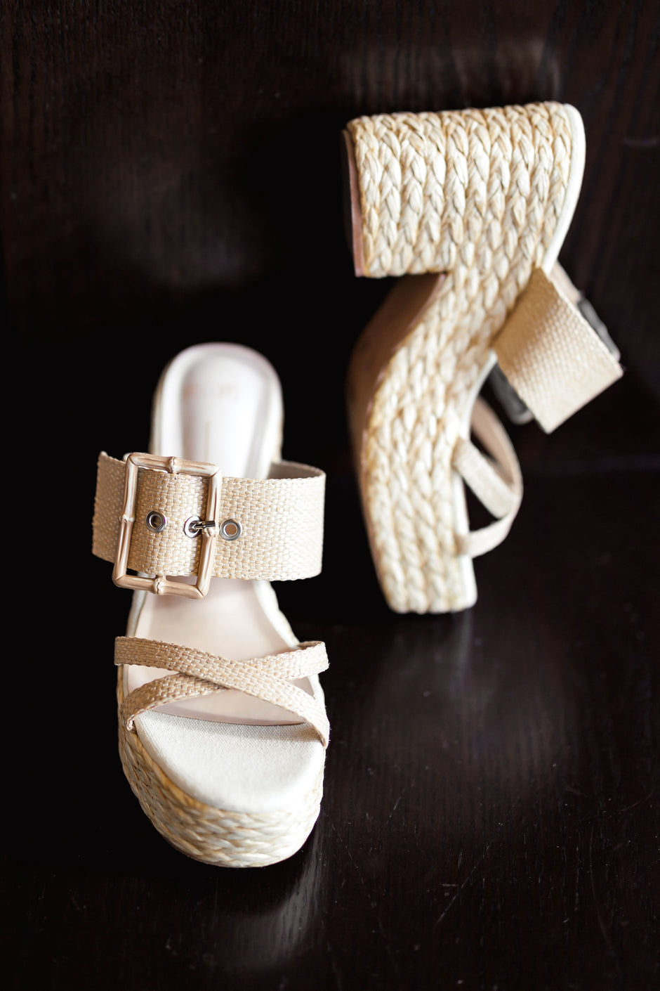 Mi.iM: Edwina Platform Sandal - Natural Raffia