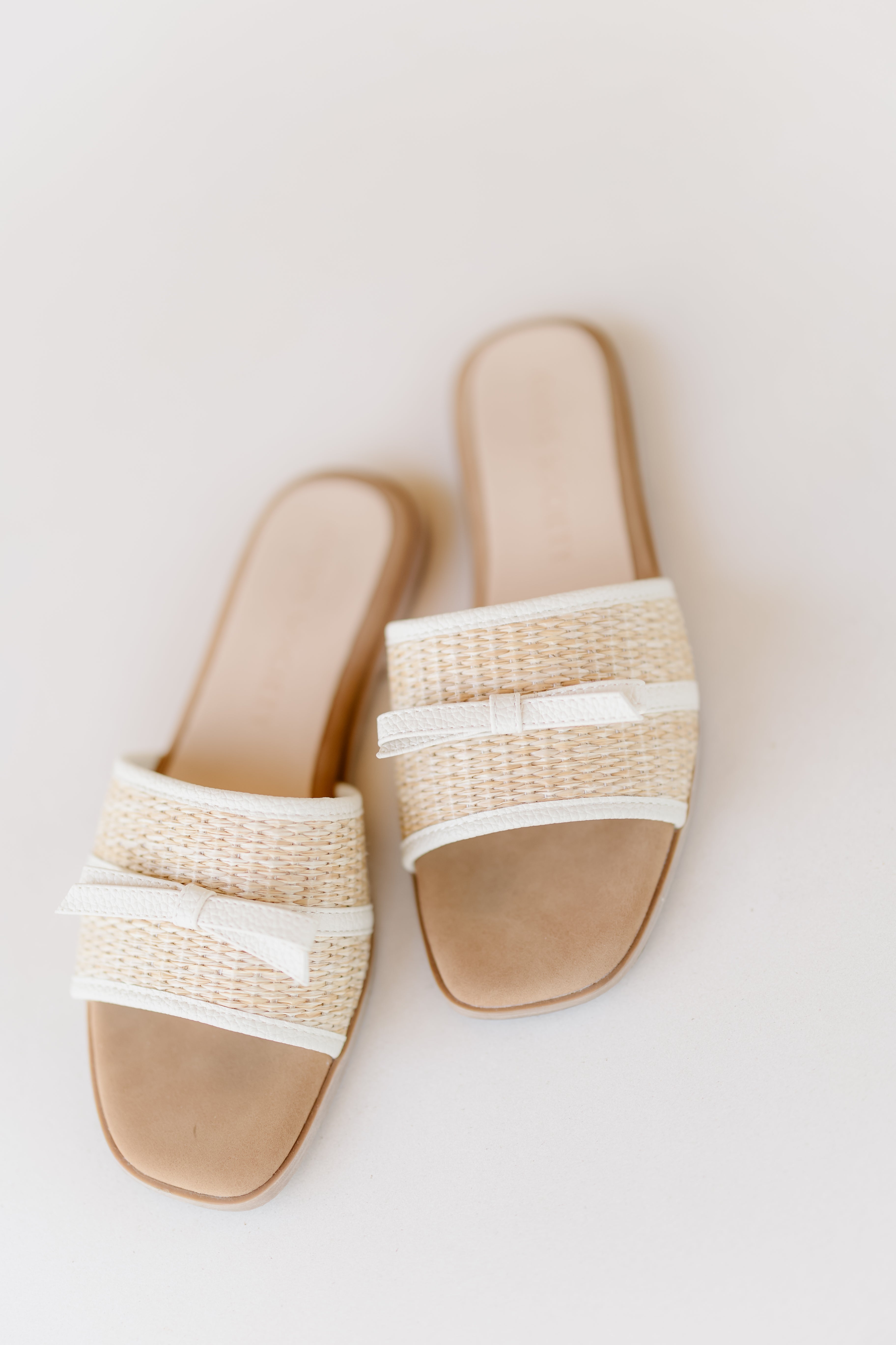 Andrea Bow Raffia Sandal-Natural