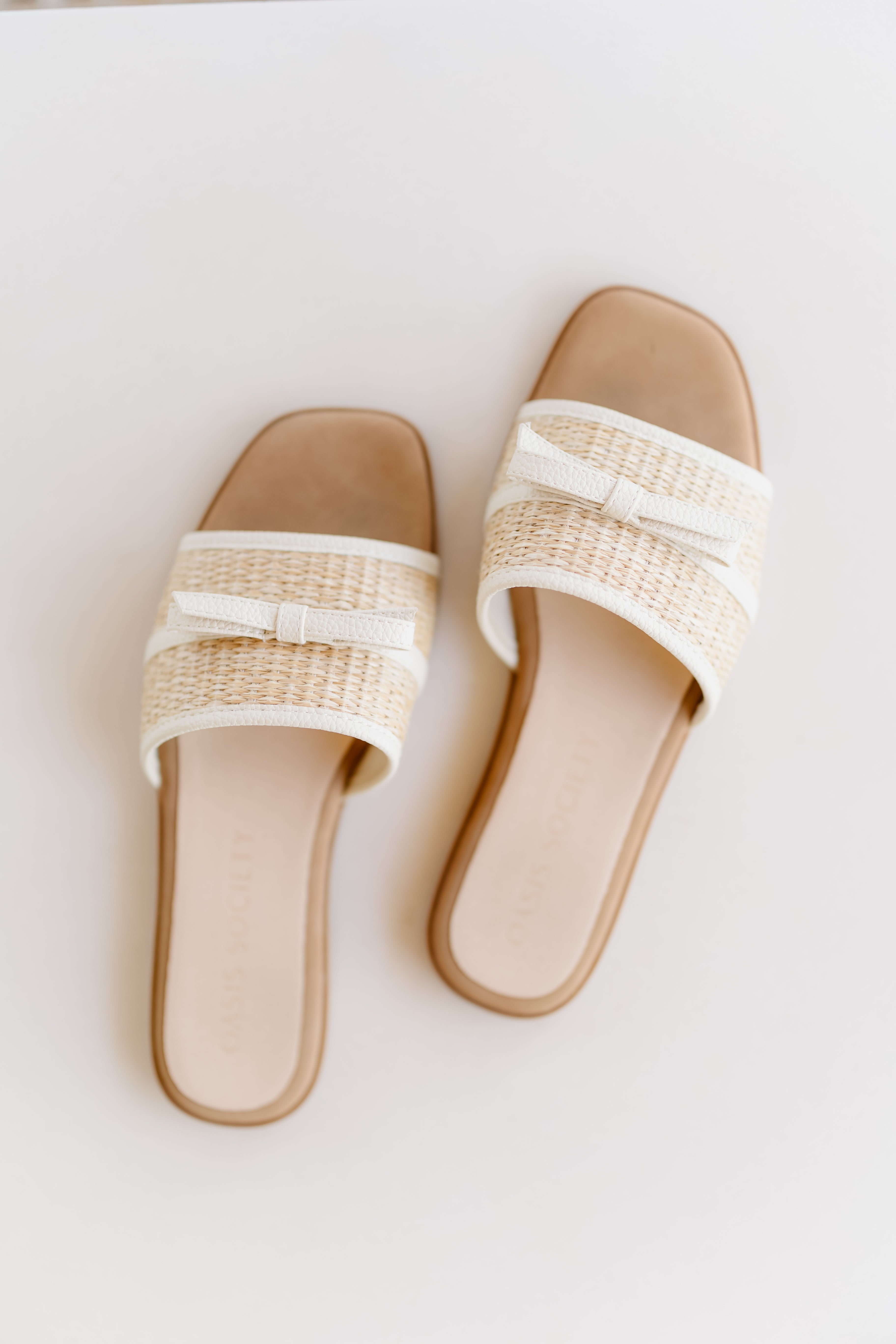Andrea Bow Raffia Sandal-Natural