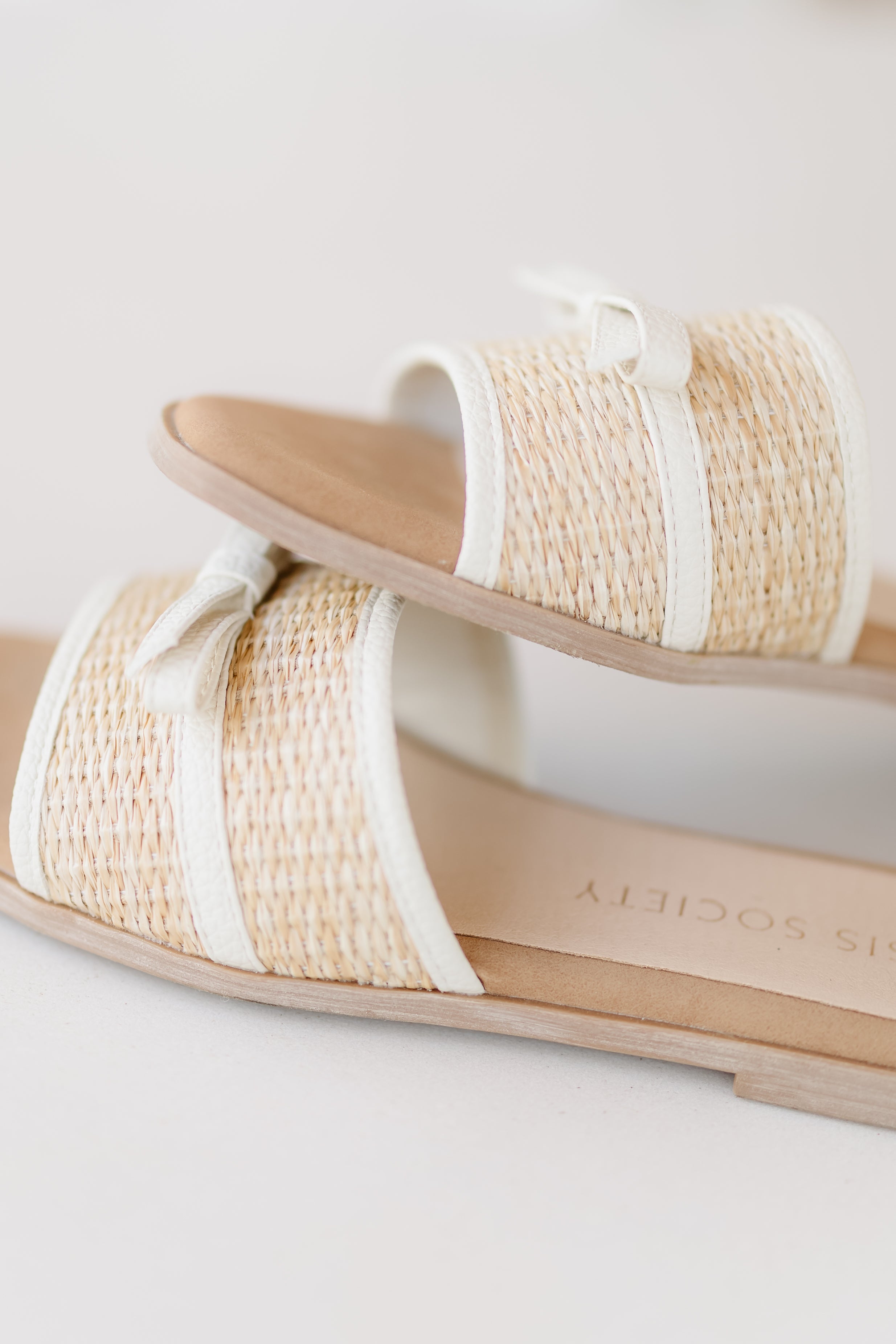 Andrea Bow Raffia Sandal-Natural