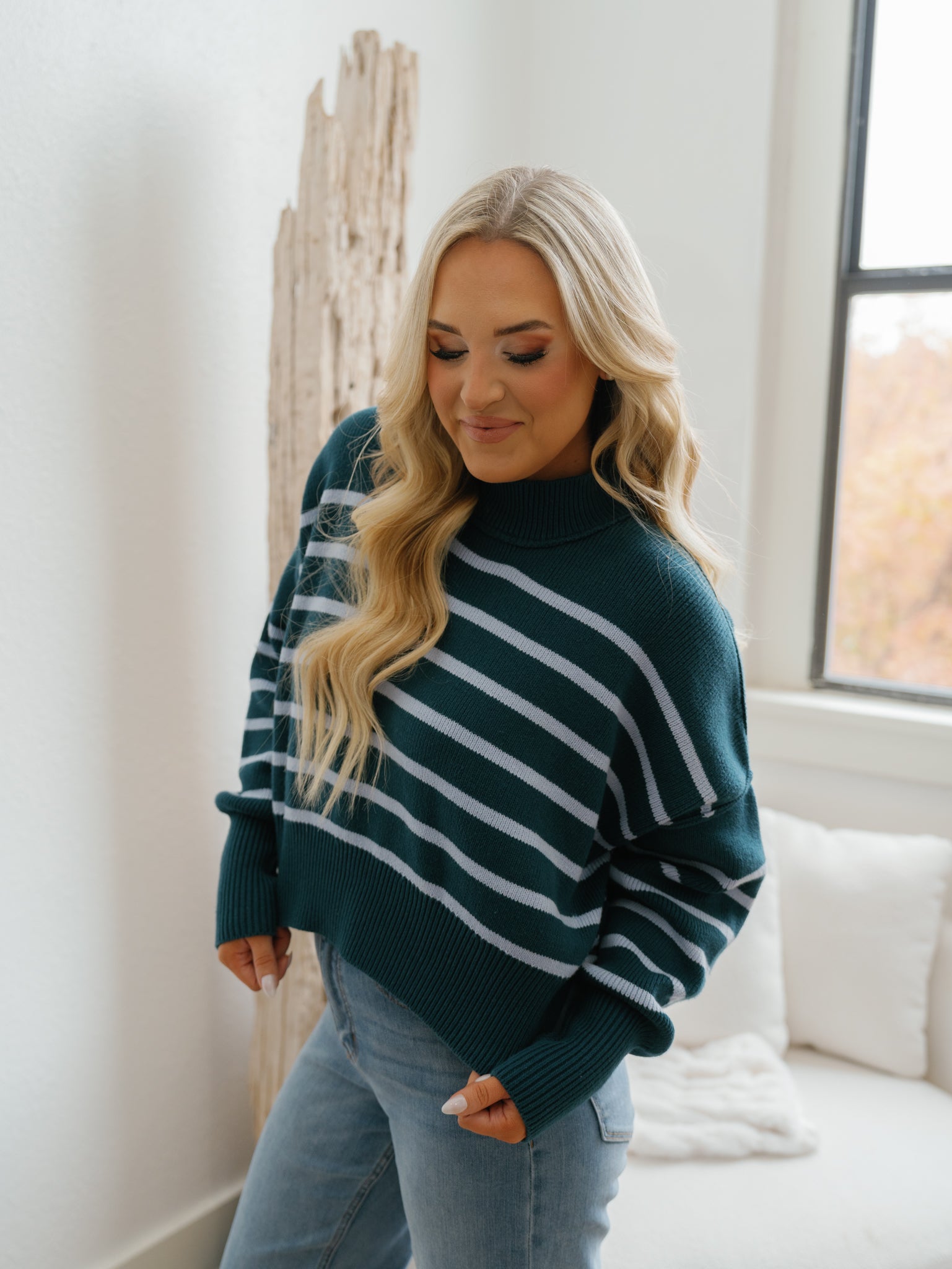 Coastal Frost Cropped Sweater