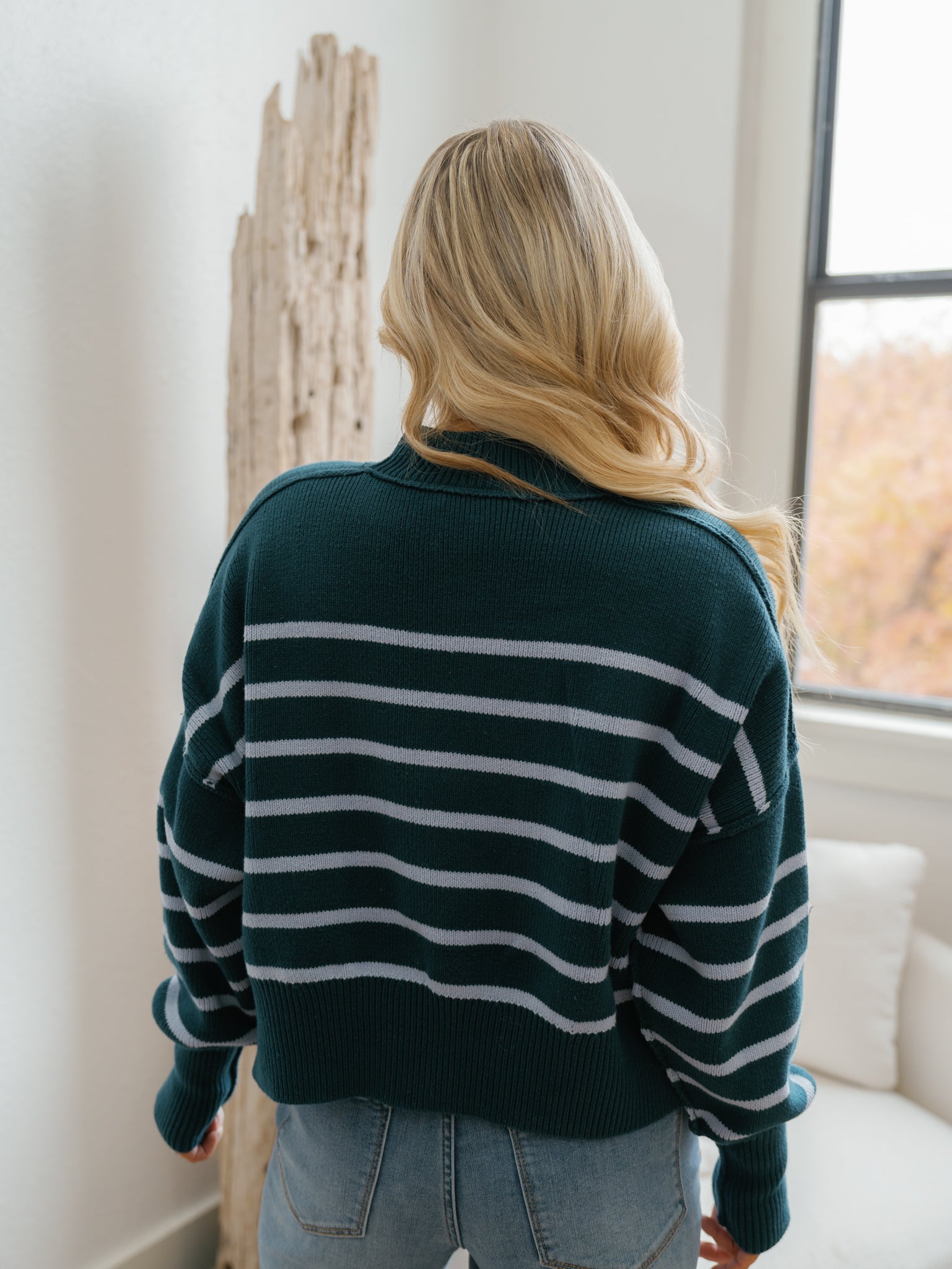 Coastal Frost Cropped Sweater