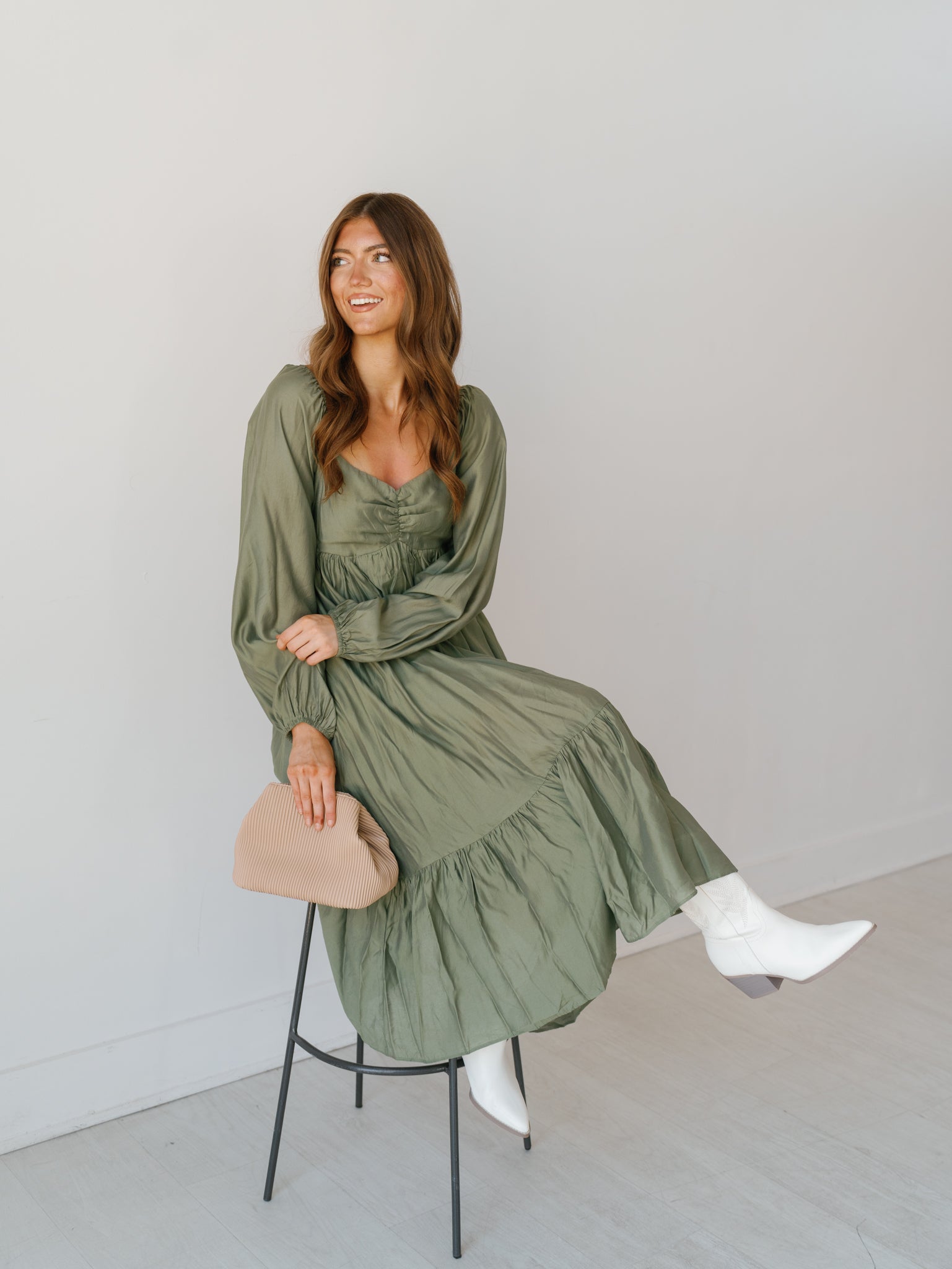 Montreal Mist Dress - Olive