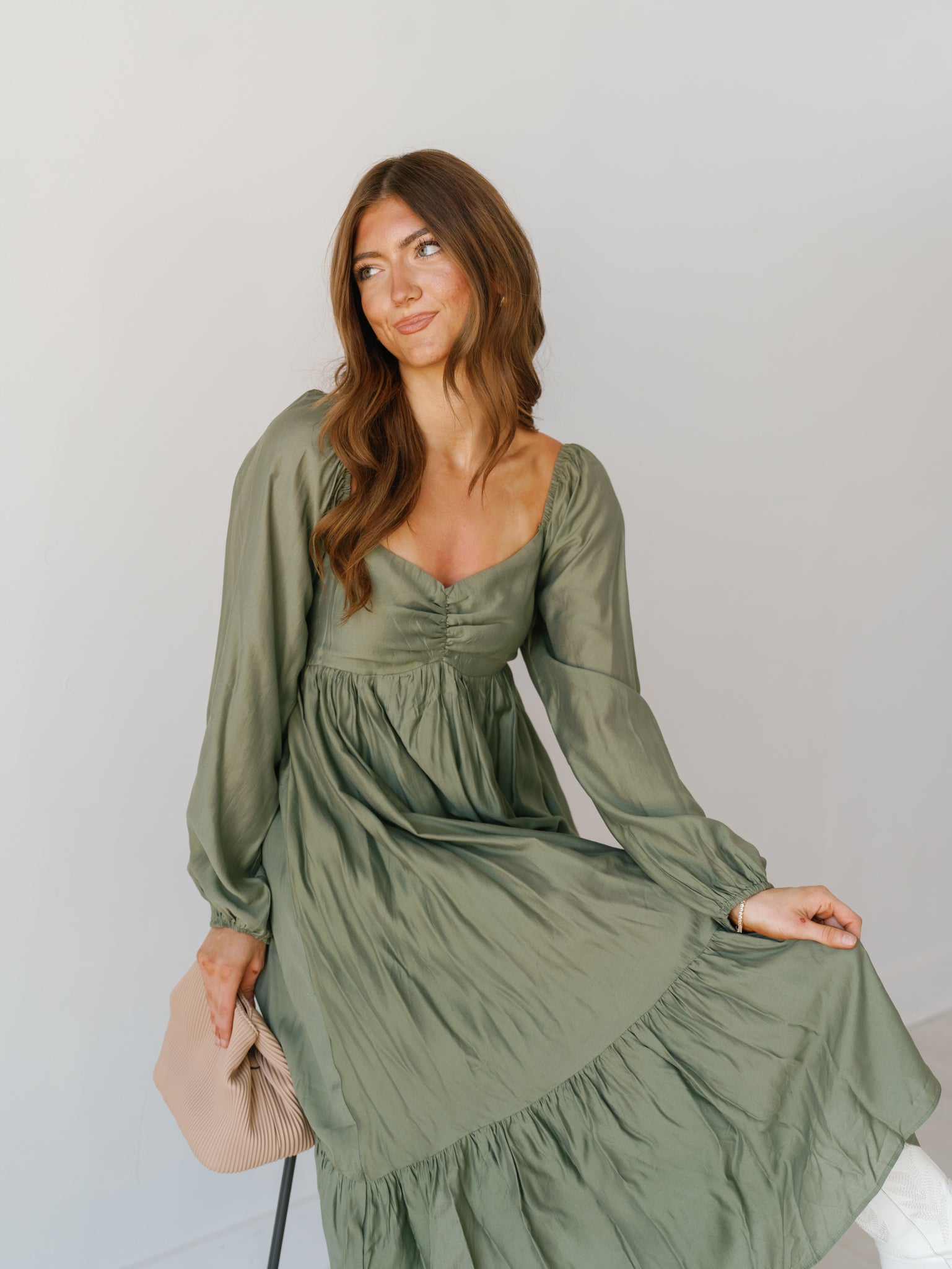 Montreal Mist Dress - Olive