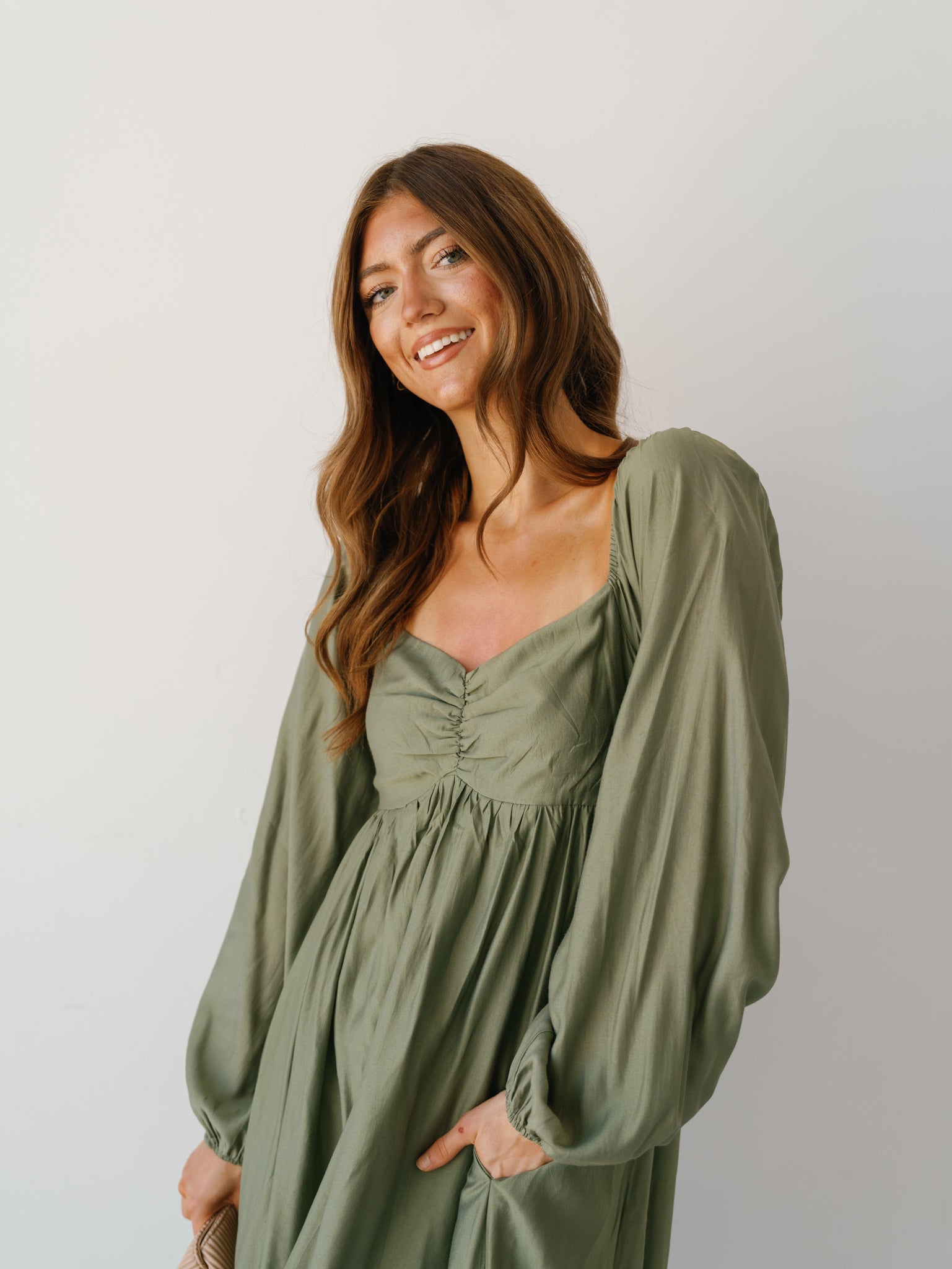 Montreal Mist Dress - Olive