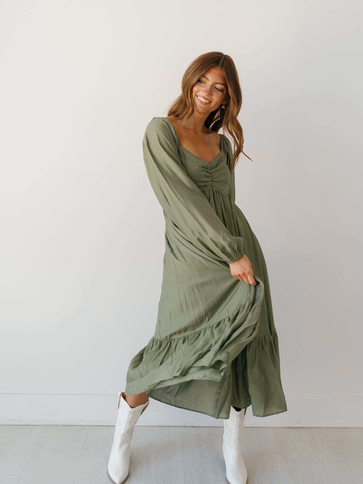 Montreal Mist Dress - Olive