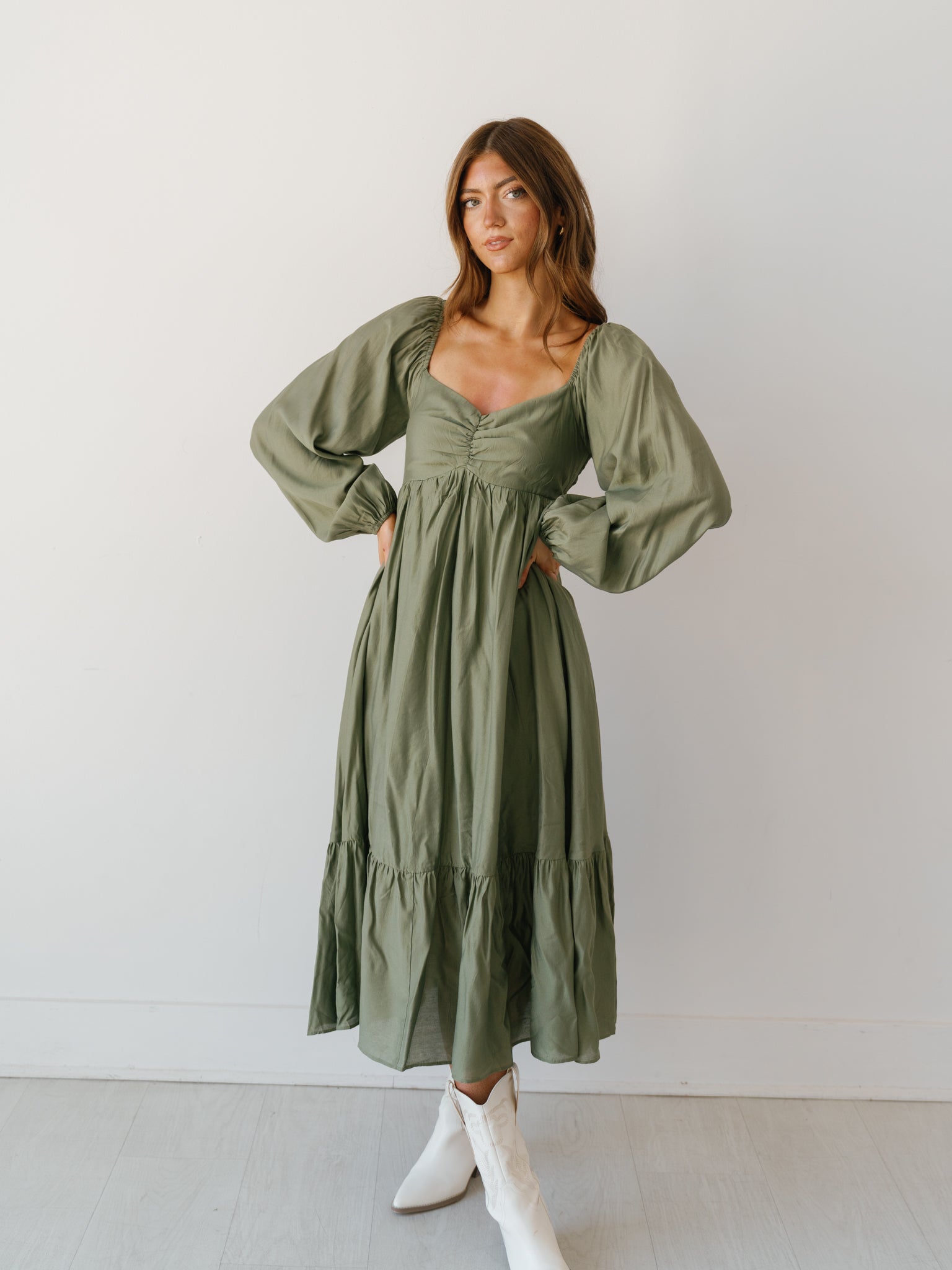 Montreal Mist Dress - Olive