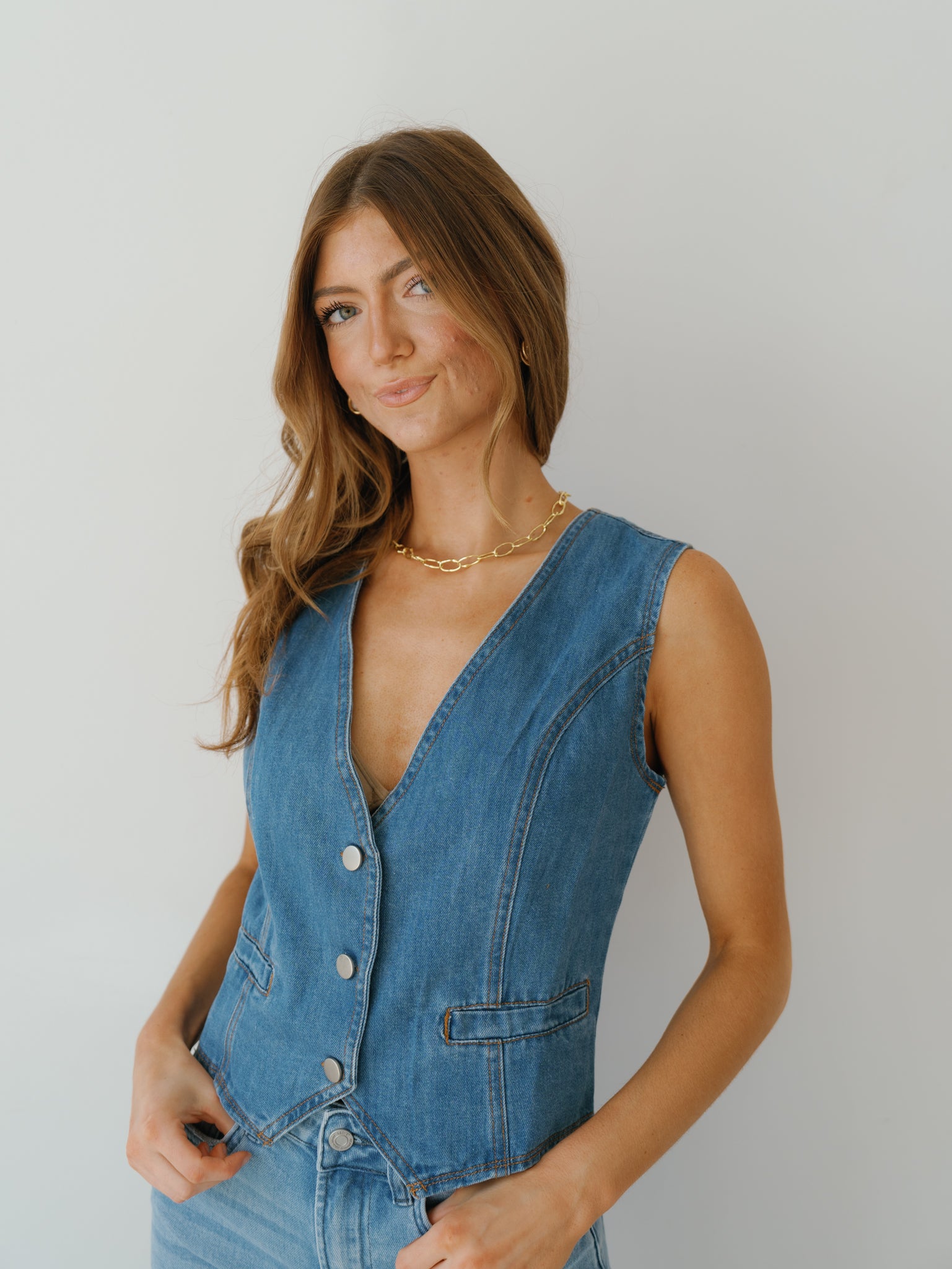 Nicolette Denim Vest