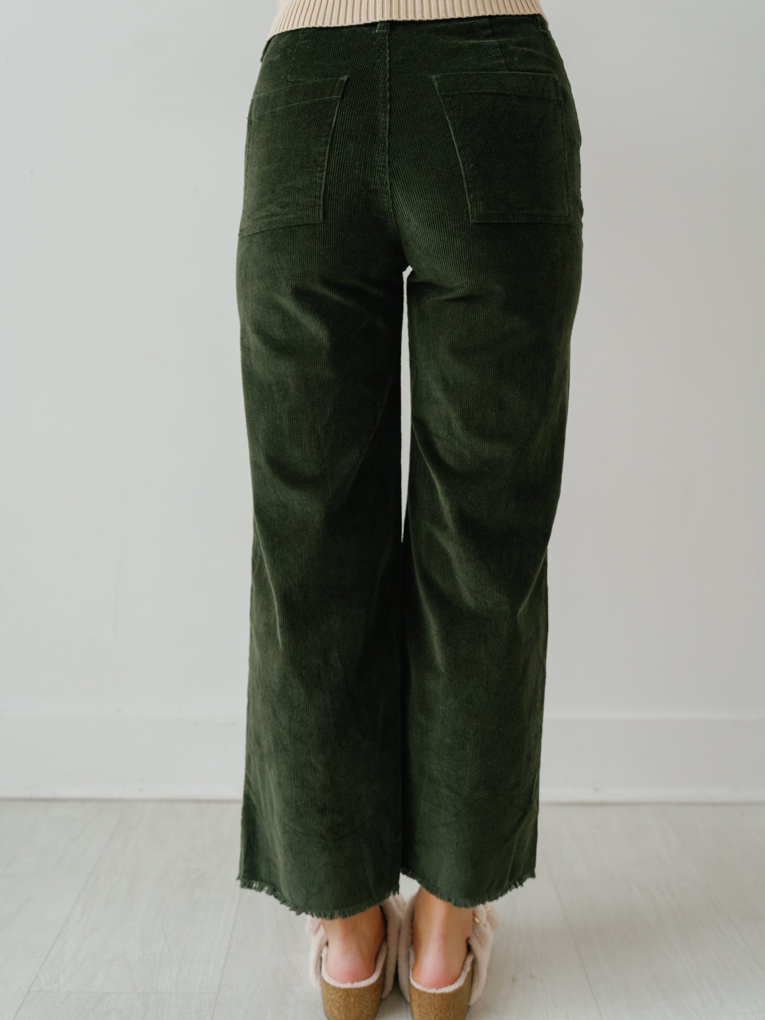 Teagan Corduroy Pants - Olive