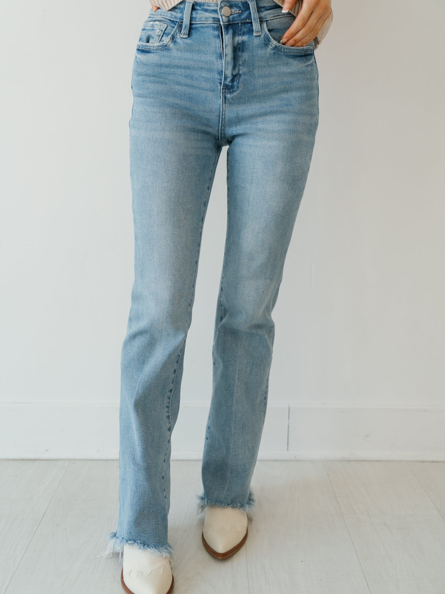 Joey High Rise Mini Boot Jeans