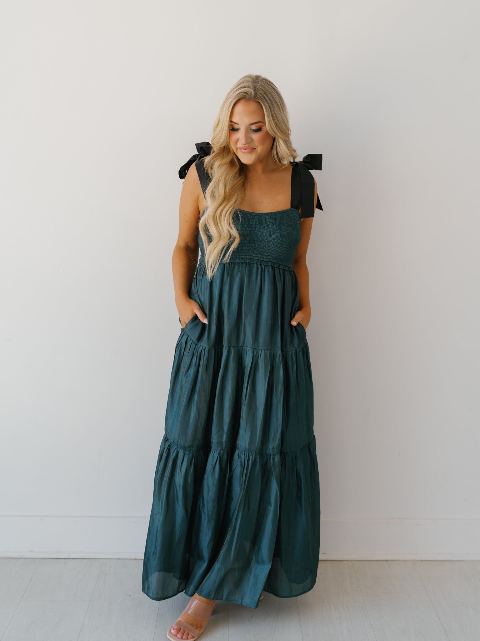 Tatum Dress - Teal/Black