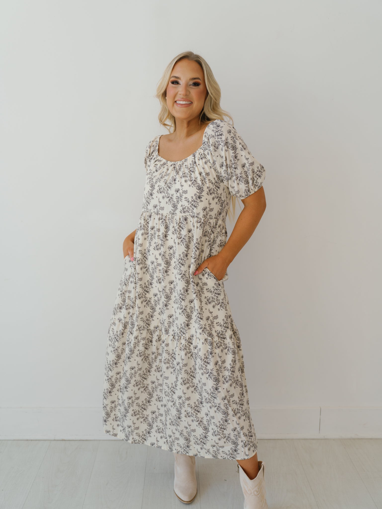 Hattie Dress - Ecru