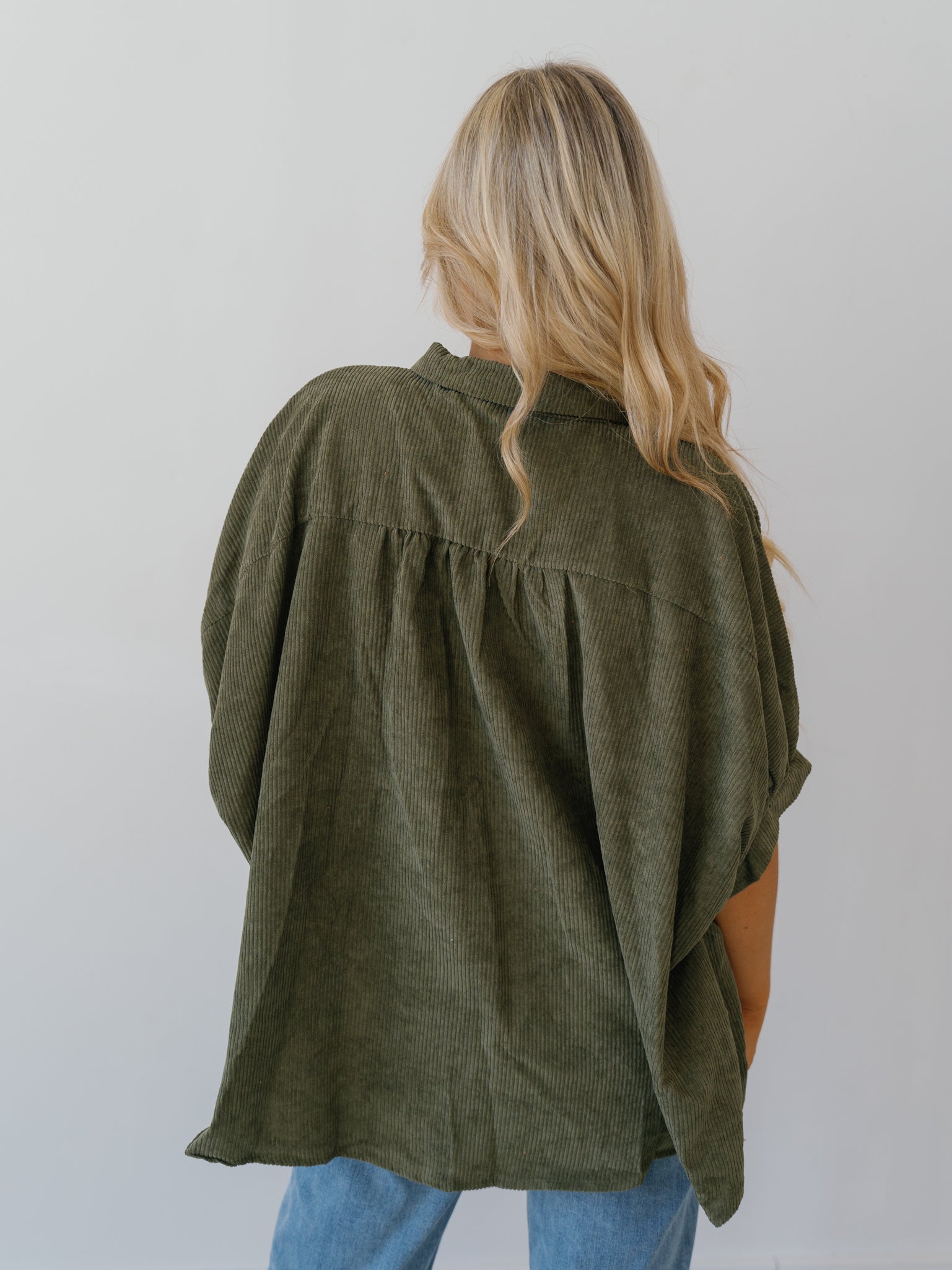 Raelynn Corduroy Top - Olive