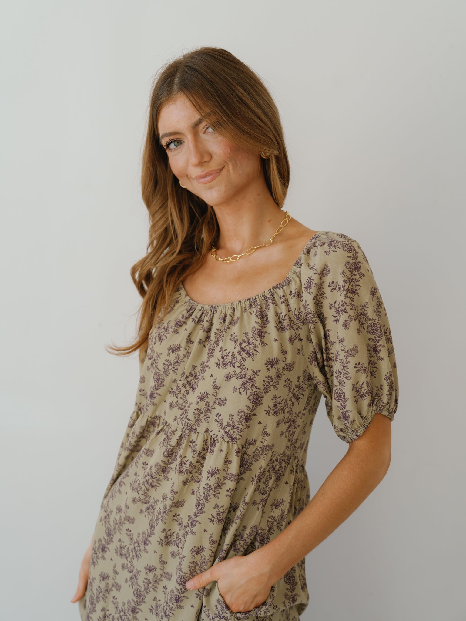 Hattie Dress - Khaki