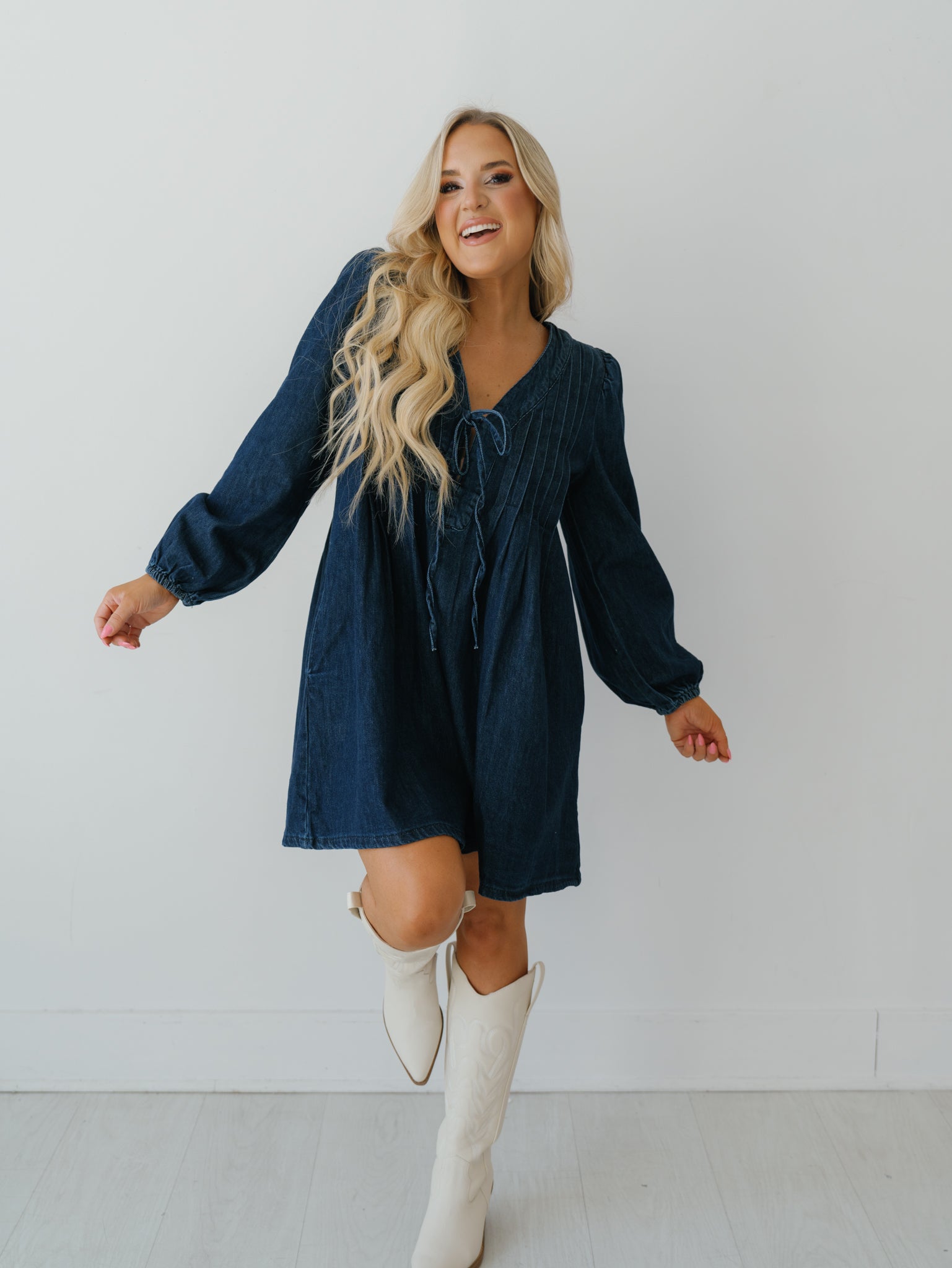 Liberty Romper - Dk Denim