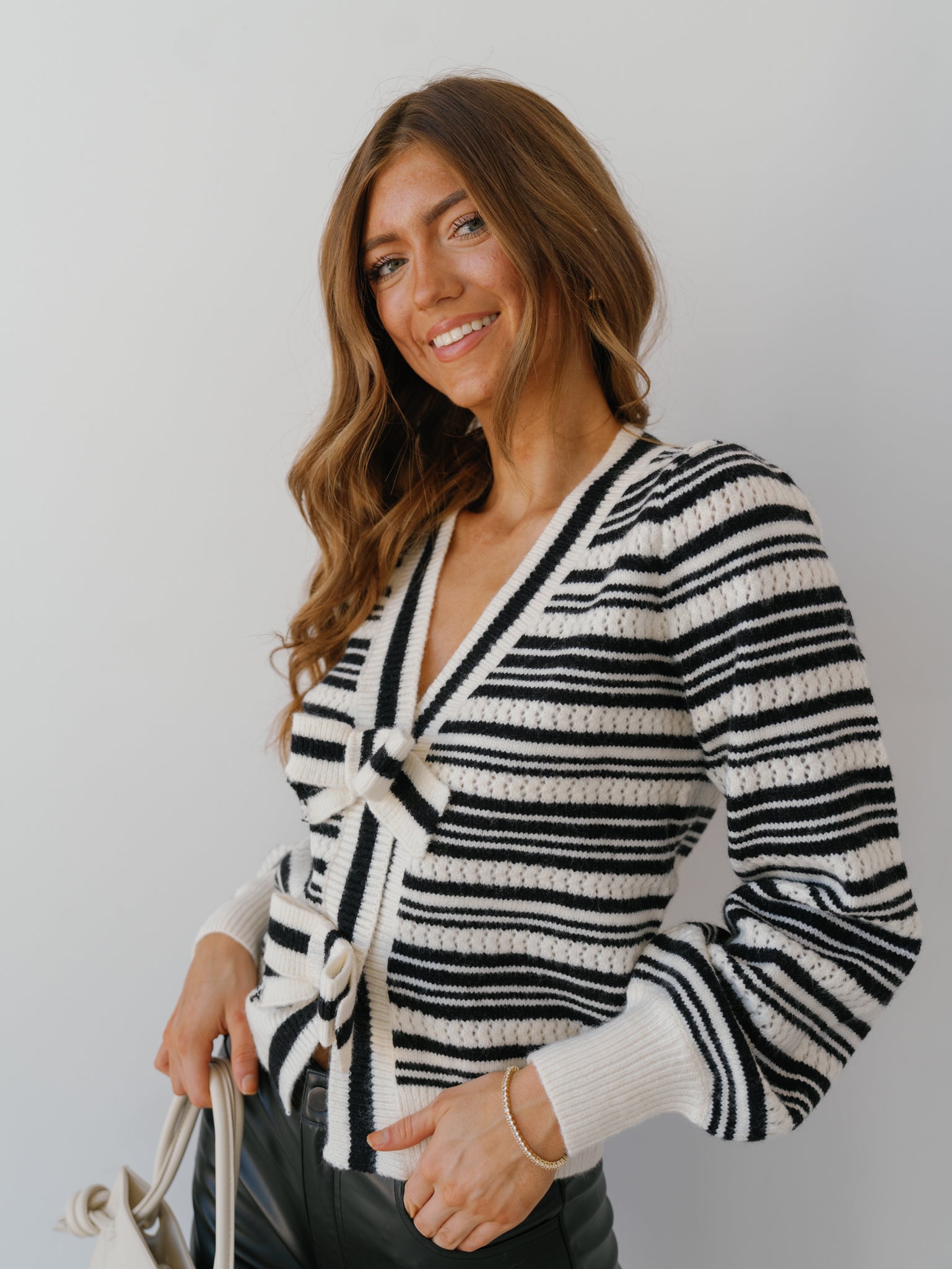 Twilight Dream Cardigan - Ivory/Black