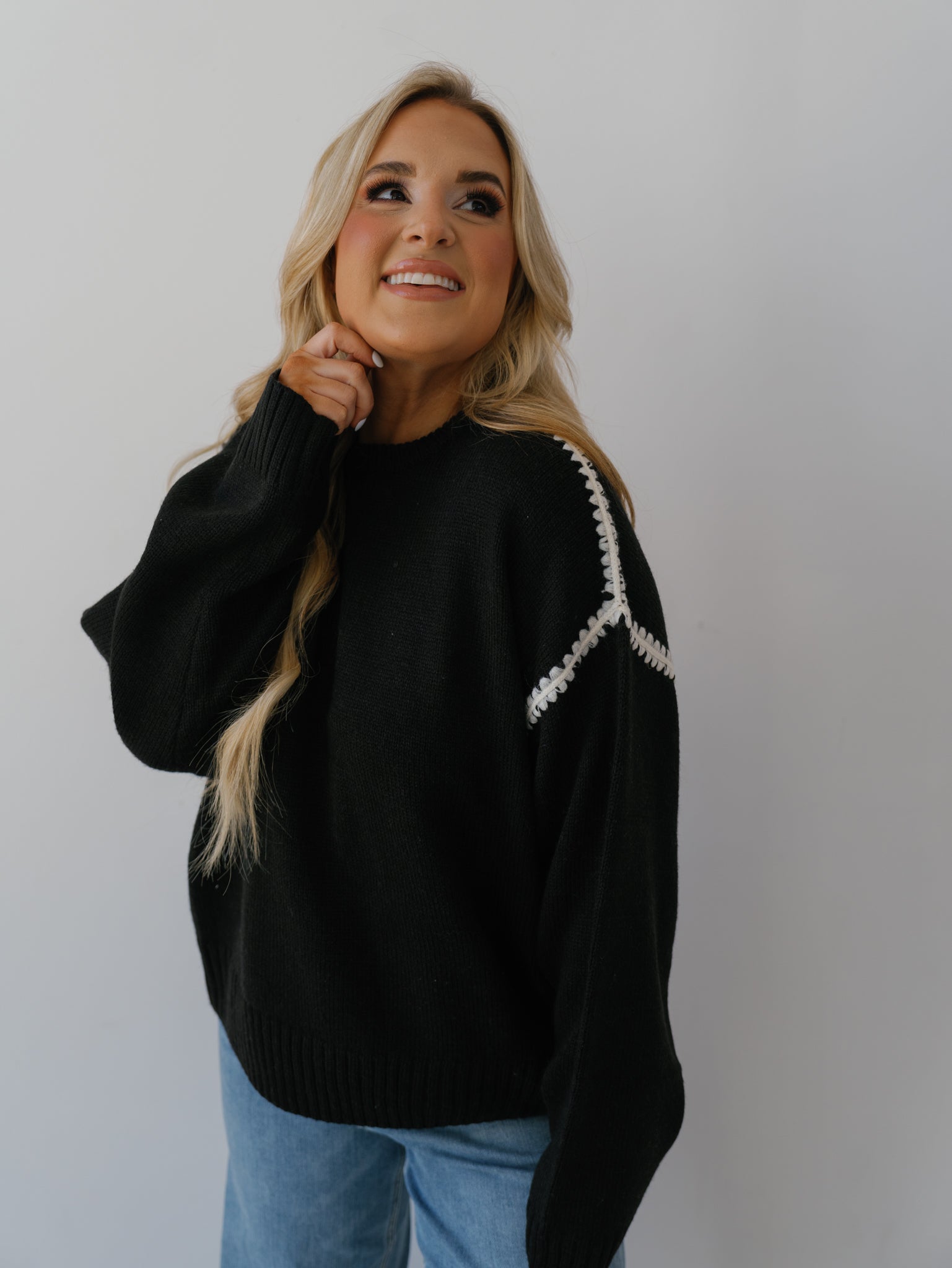 Frosted Twilight Sweater - Black/Cream