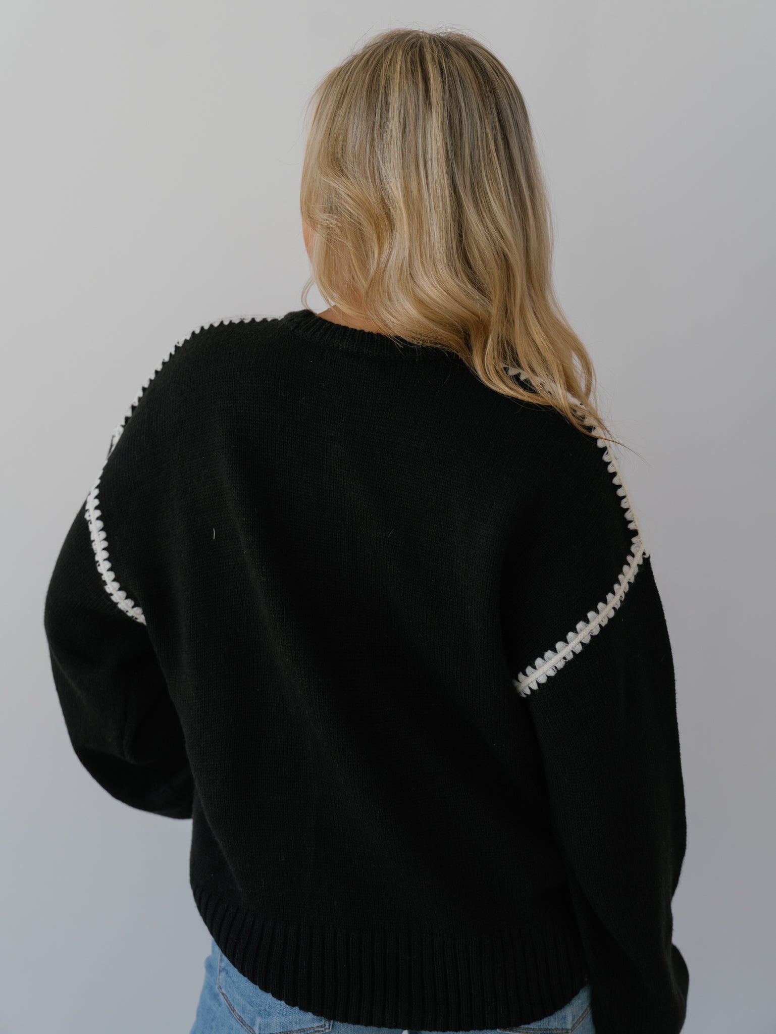 Frosted Twilight Sweater - Black/Cream