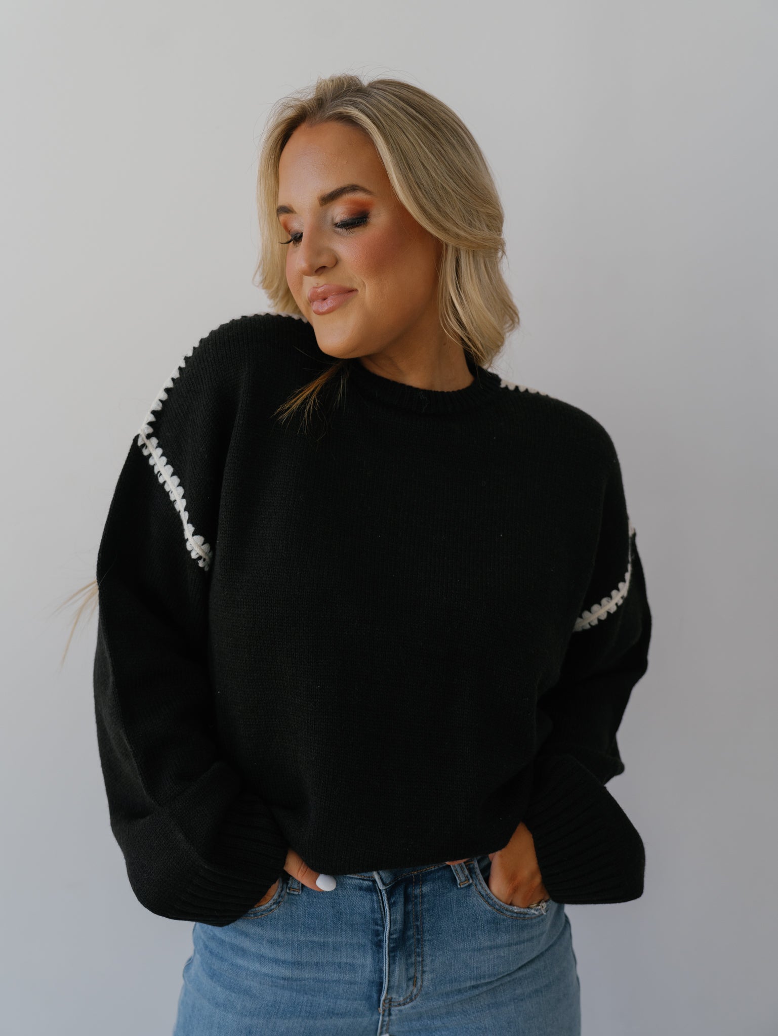 Frosted Twilight Sweater - Black/Cream