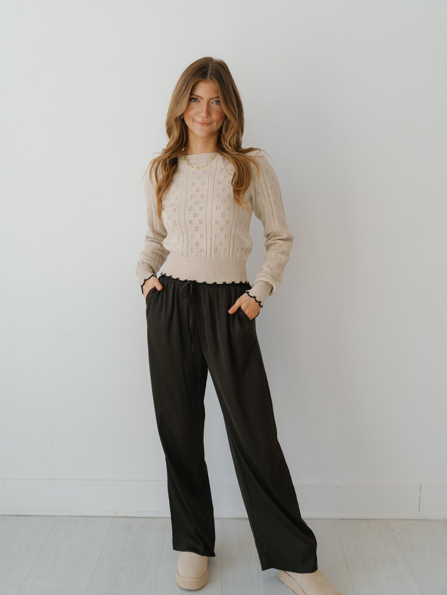 Lexie Pointelle Sweater