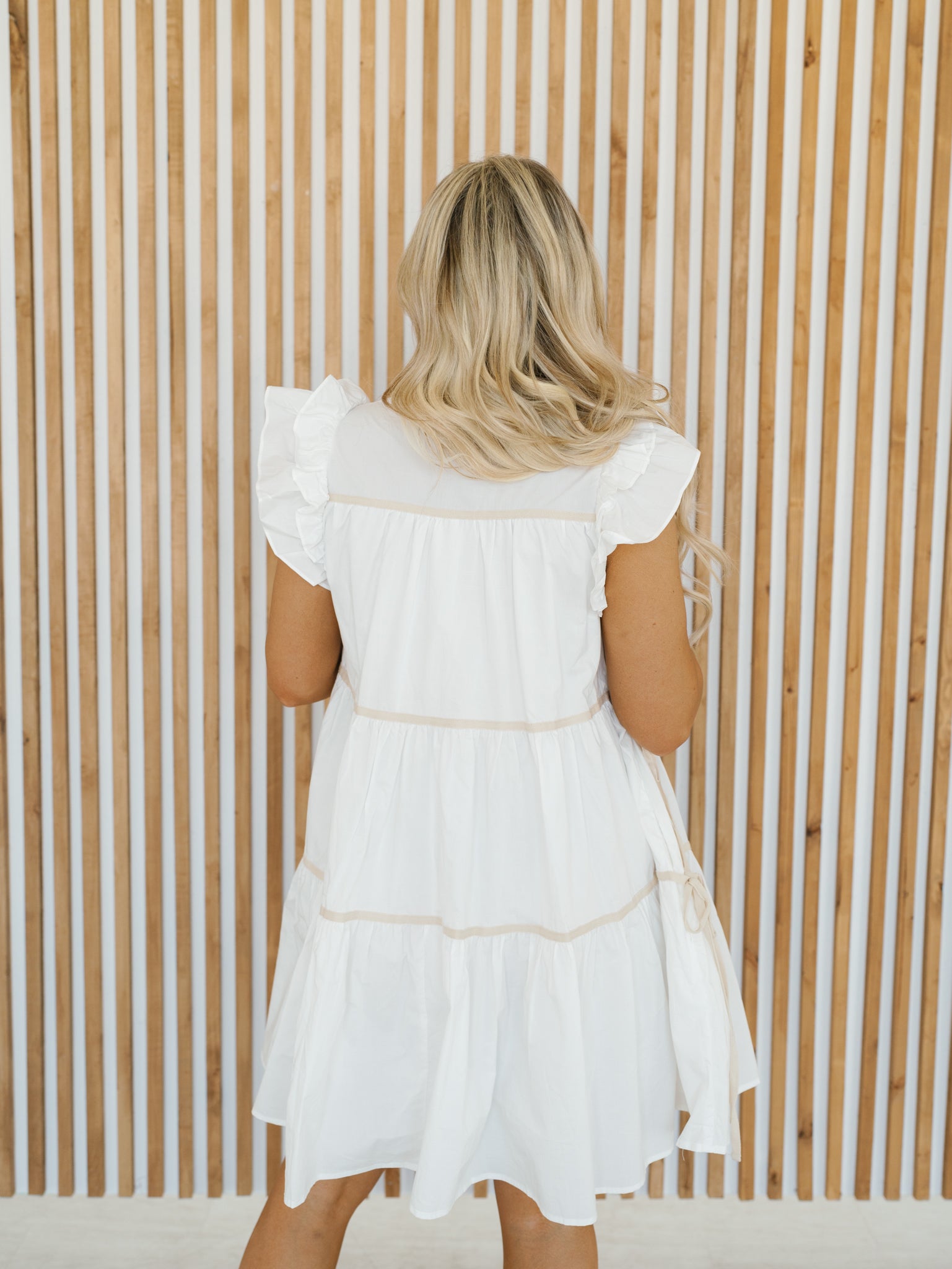 Serenity Sleeveless Mini Dress - Off White