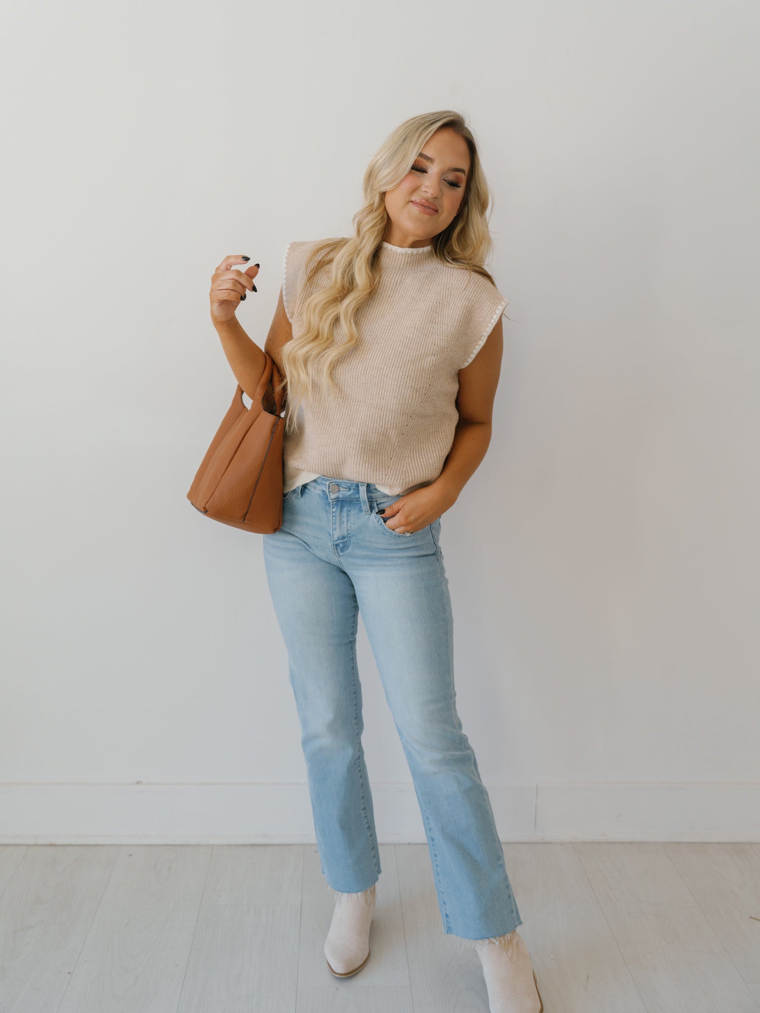 Tessa Sweater Top - Oatmeal