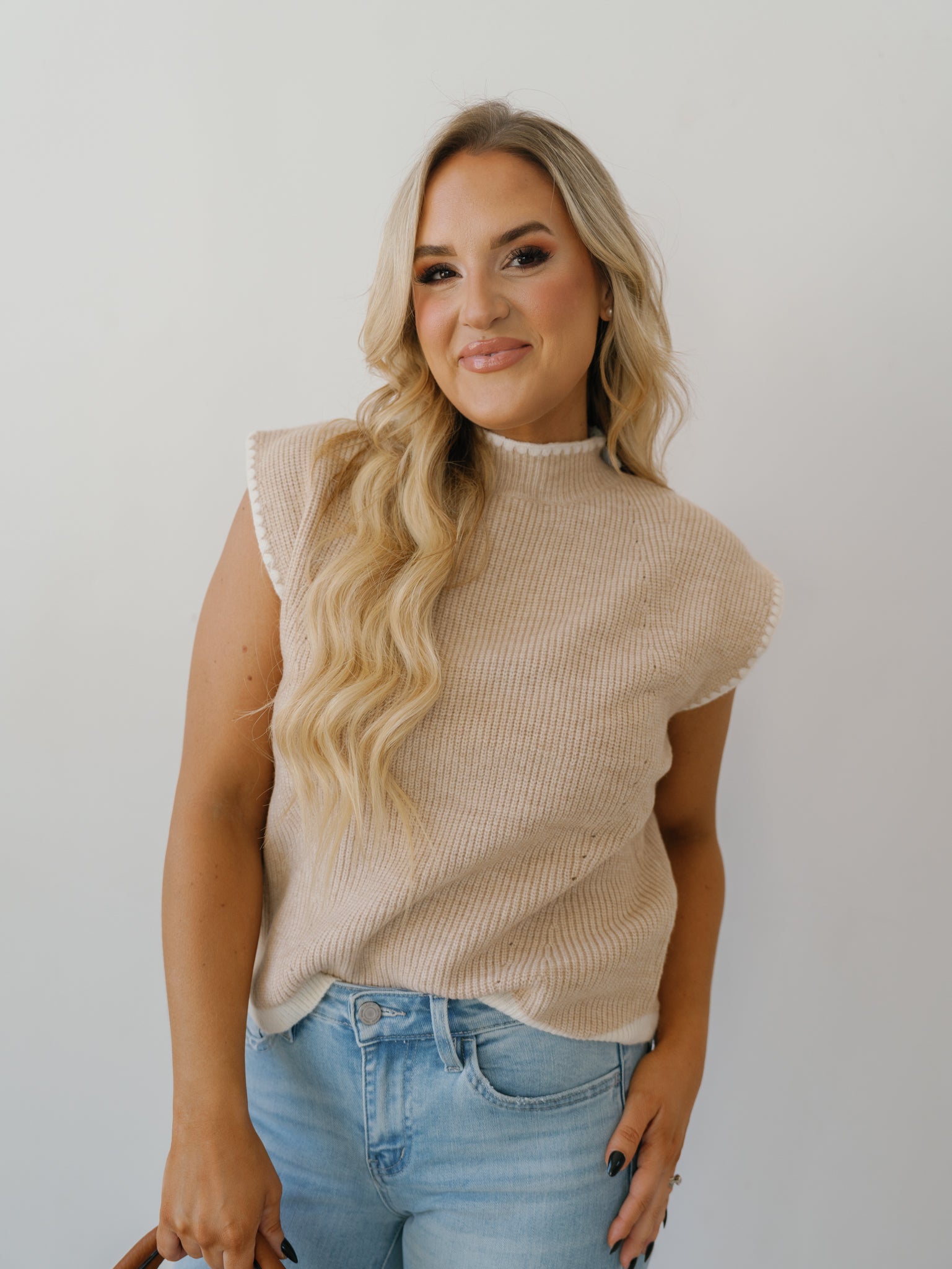 Tessa Sweater Top - Oatmeal