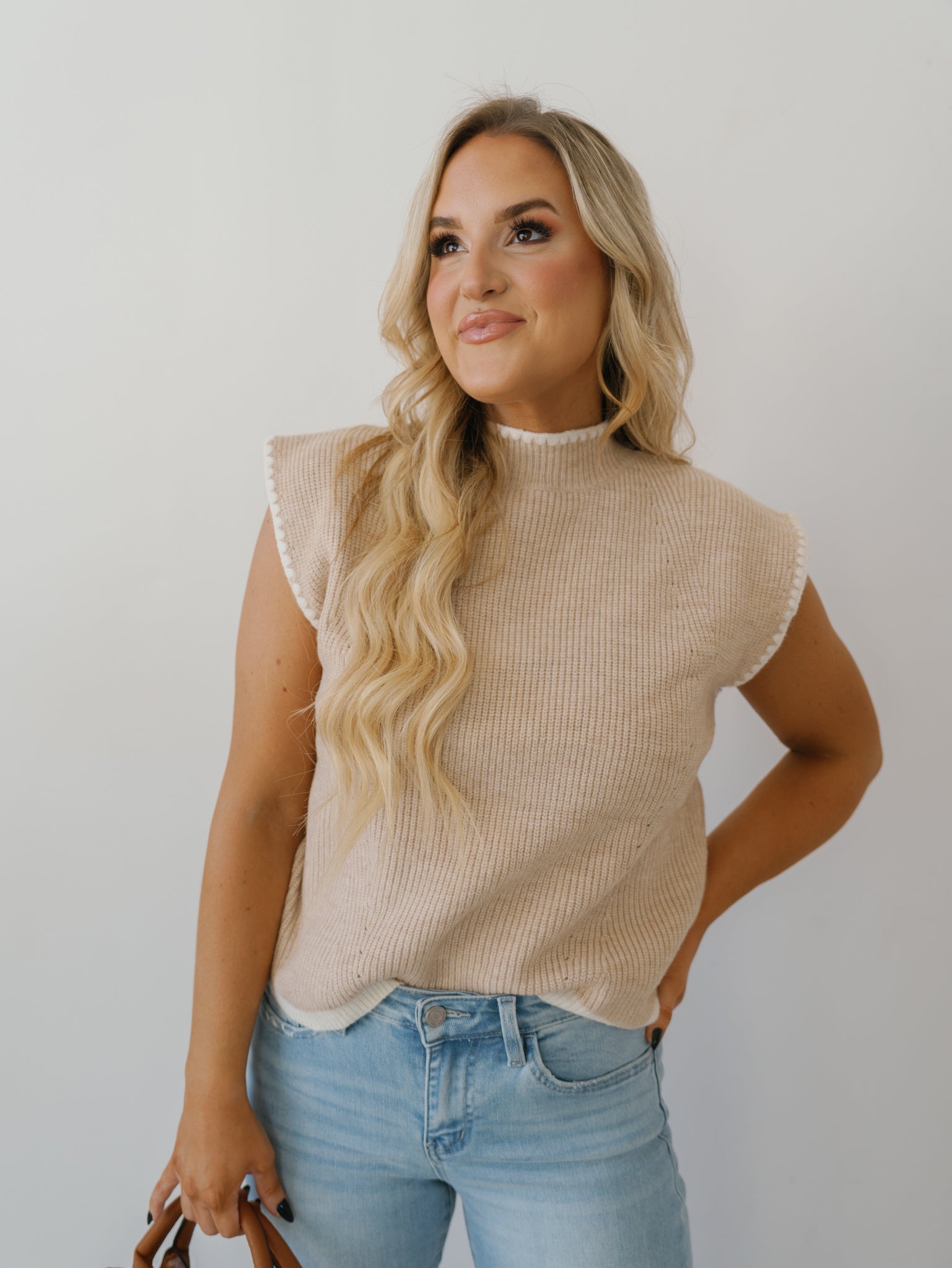 Tessa Sweater Top - Oatmeal