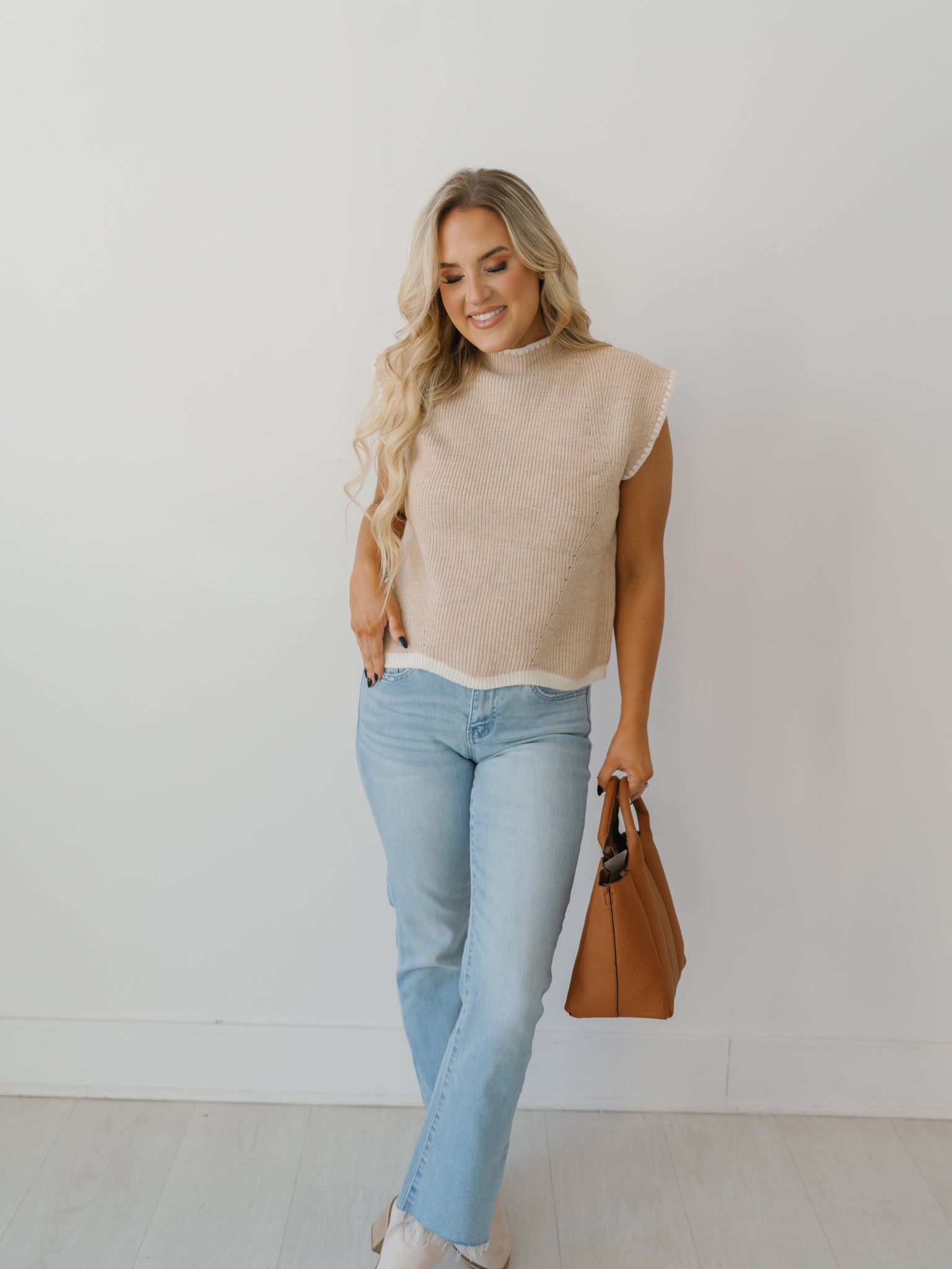 Tessa Sweater Top - Oatmeal