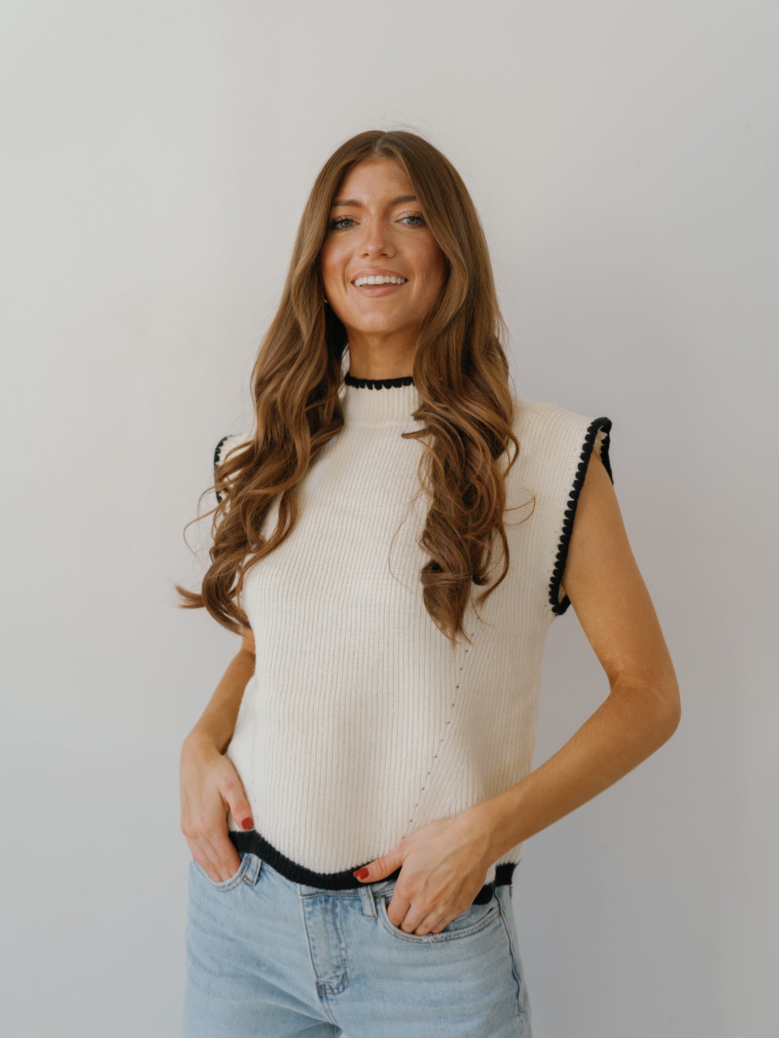 Tessa Sweater Top - Cream