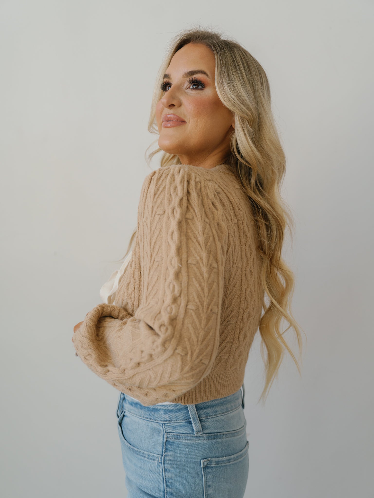 Cassidy Cardigan - Brown/Ivory