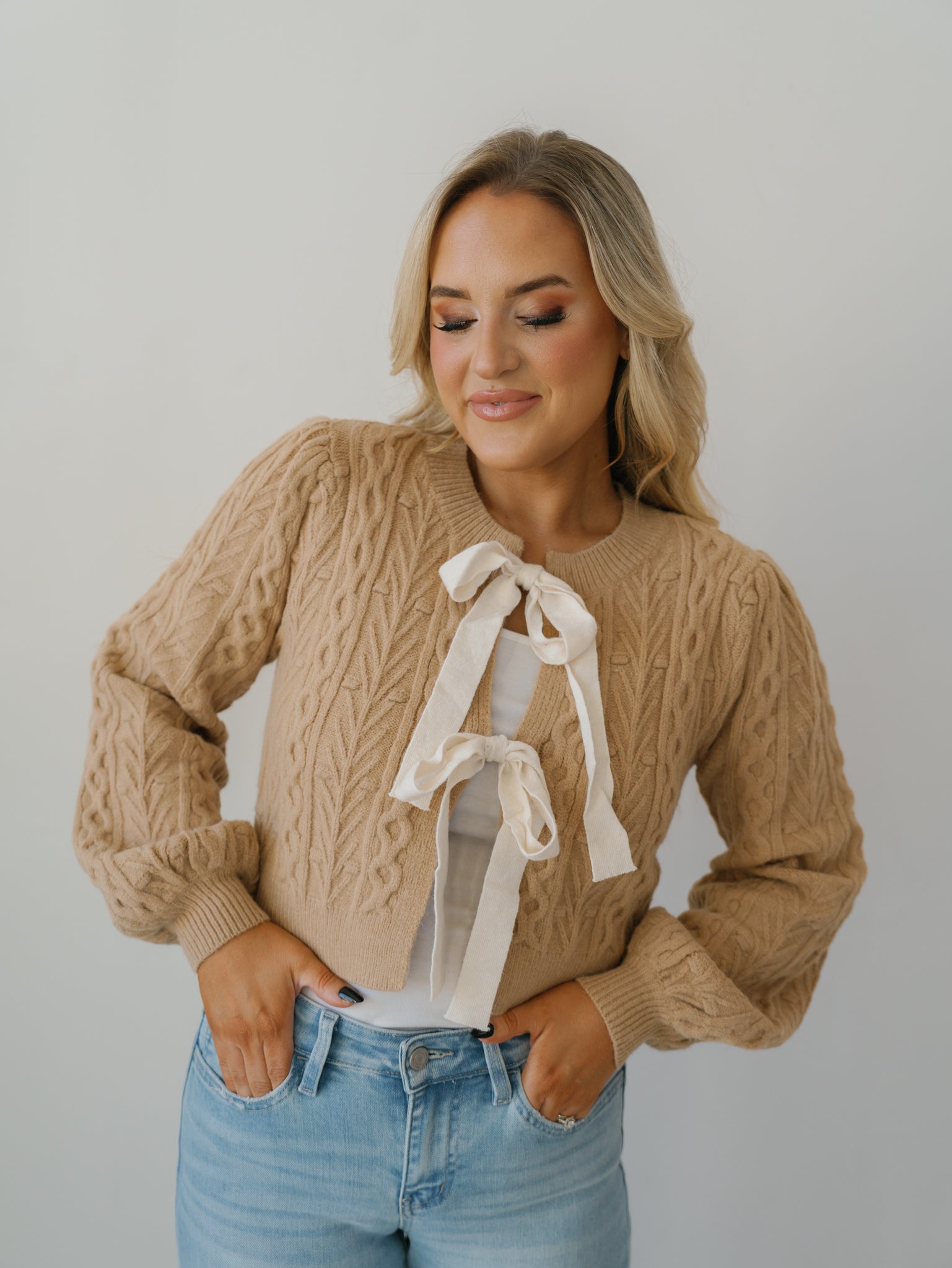 Cassidy Cardigan - Brown/Ivory