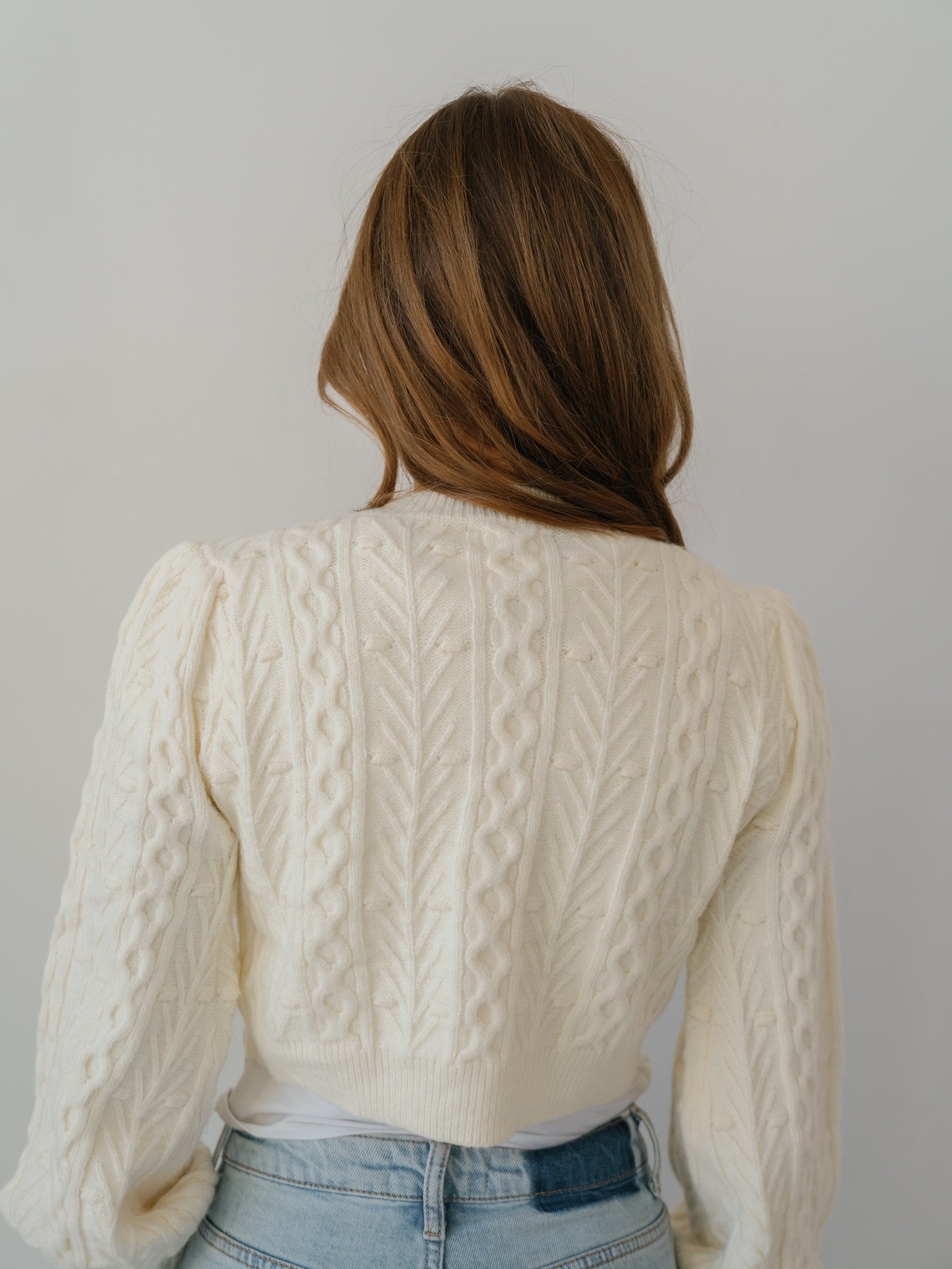 Cassidy Cardigan - Cream/Brown