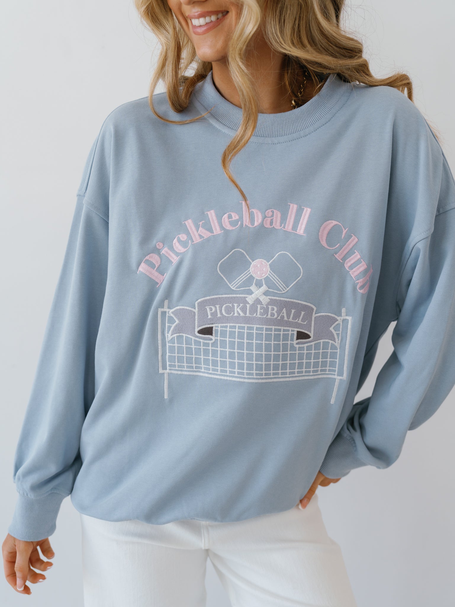 Pickleball Club Sweatshirt - Lt. Blue