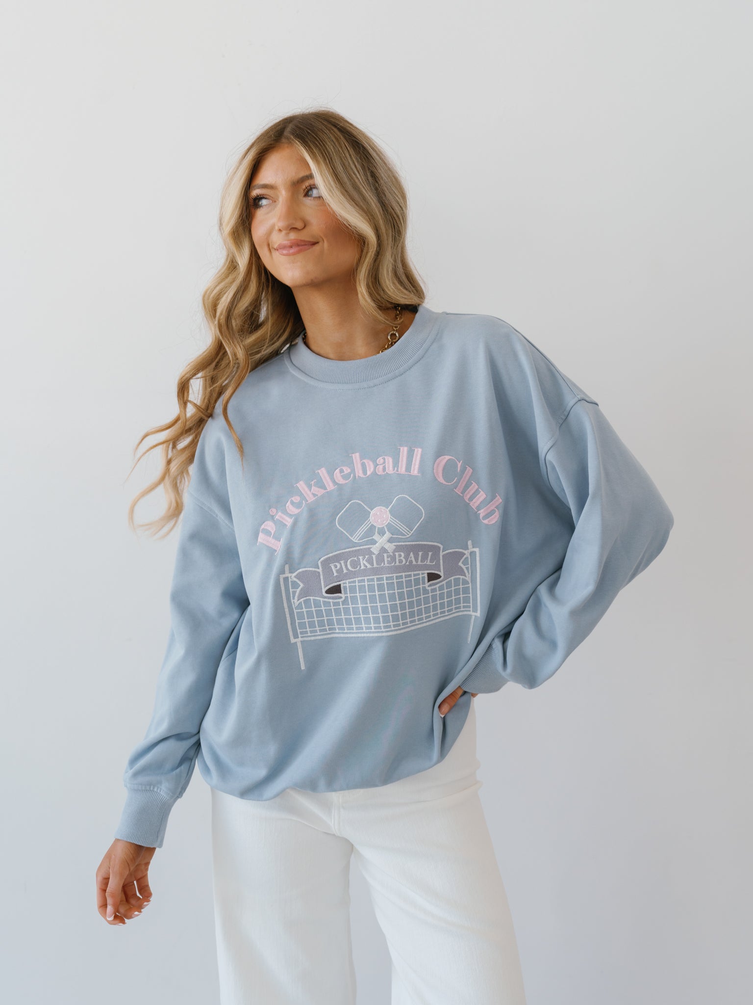 Pickleball Club Sweatshirt - Lt. Blue